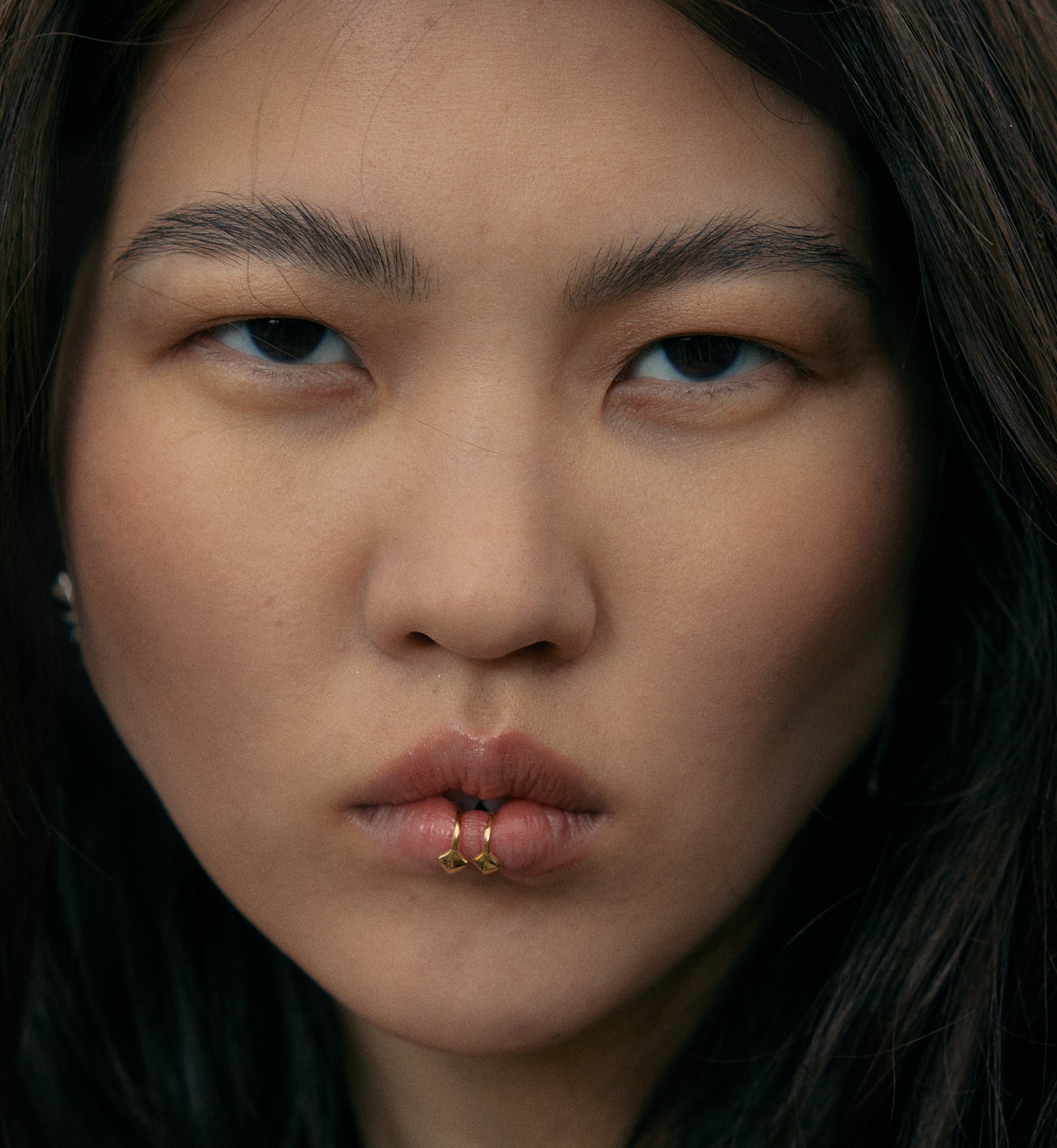 Fierce Lip And Ear Cuff Gold