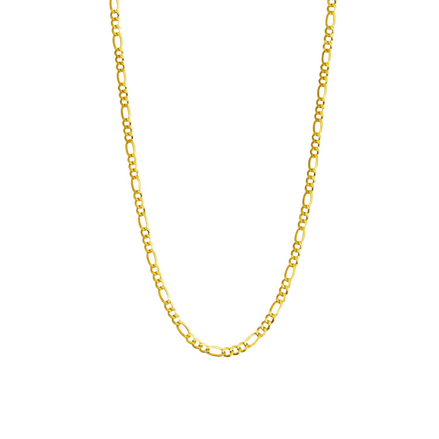 Fine 14Ct Solid Gold Large Figaro Chain Necklace