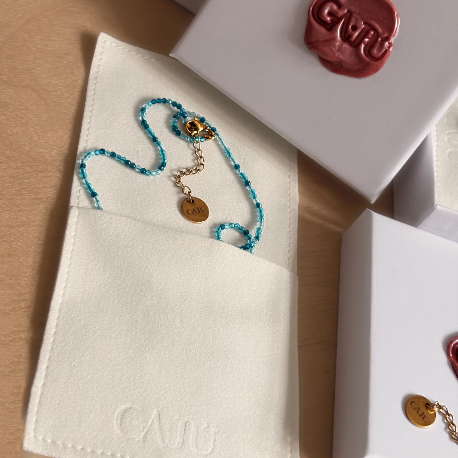 Fira Necklace - Raw Topaz & Aquamarine