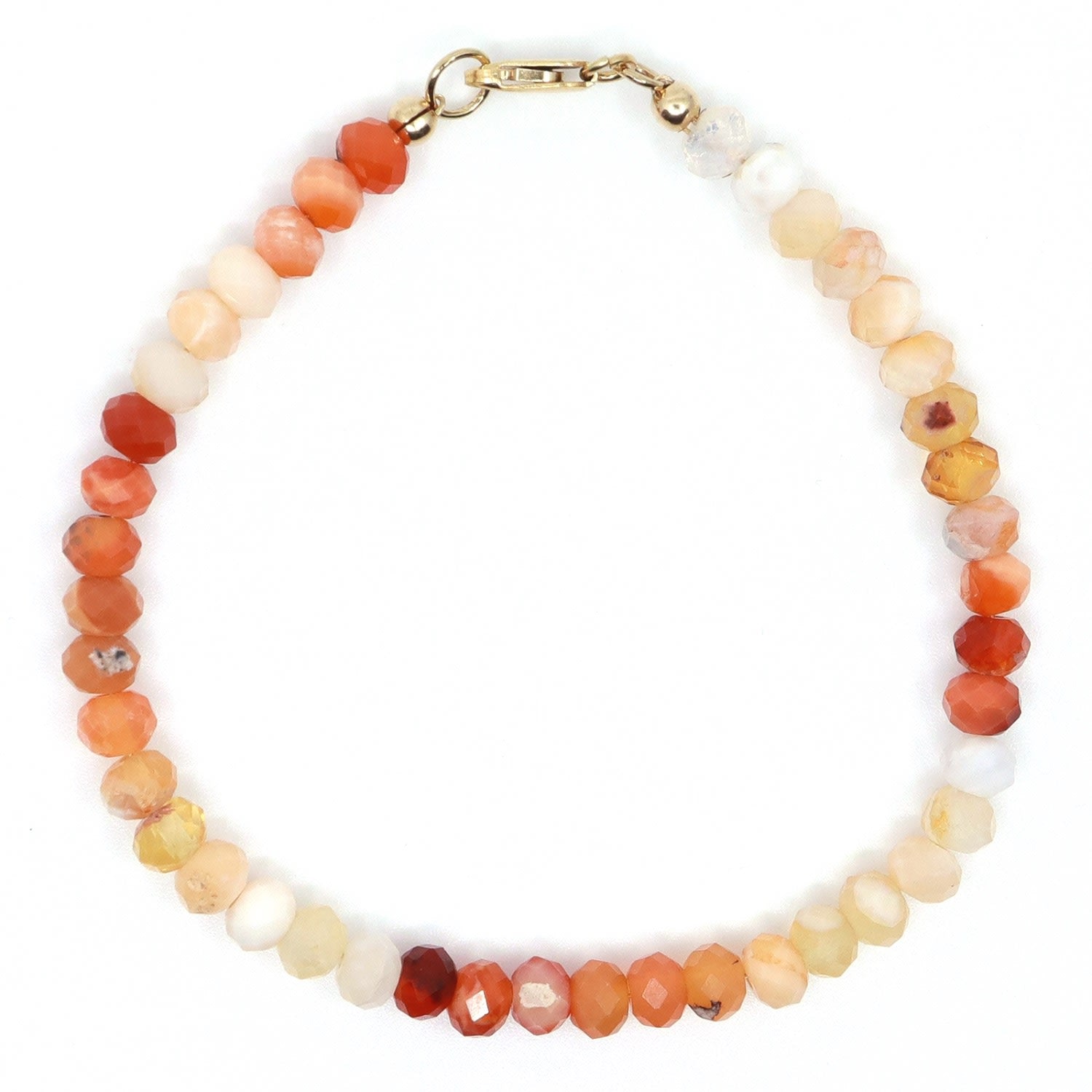 Mexican Fire Opal Beaded Bracelet