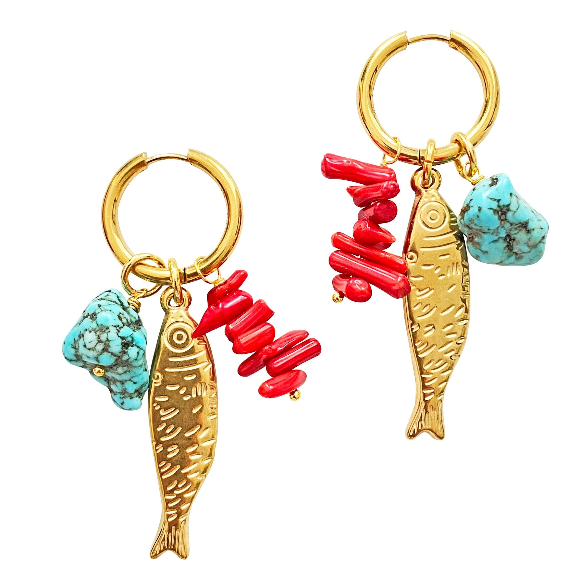 Fish Coral Earrings Crete