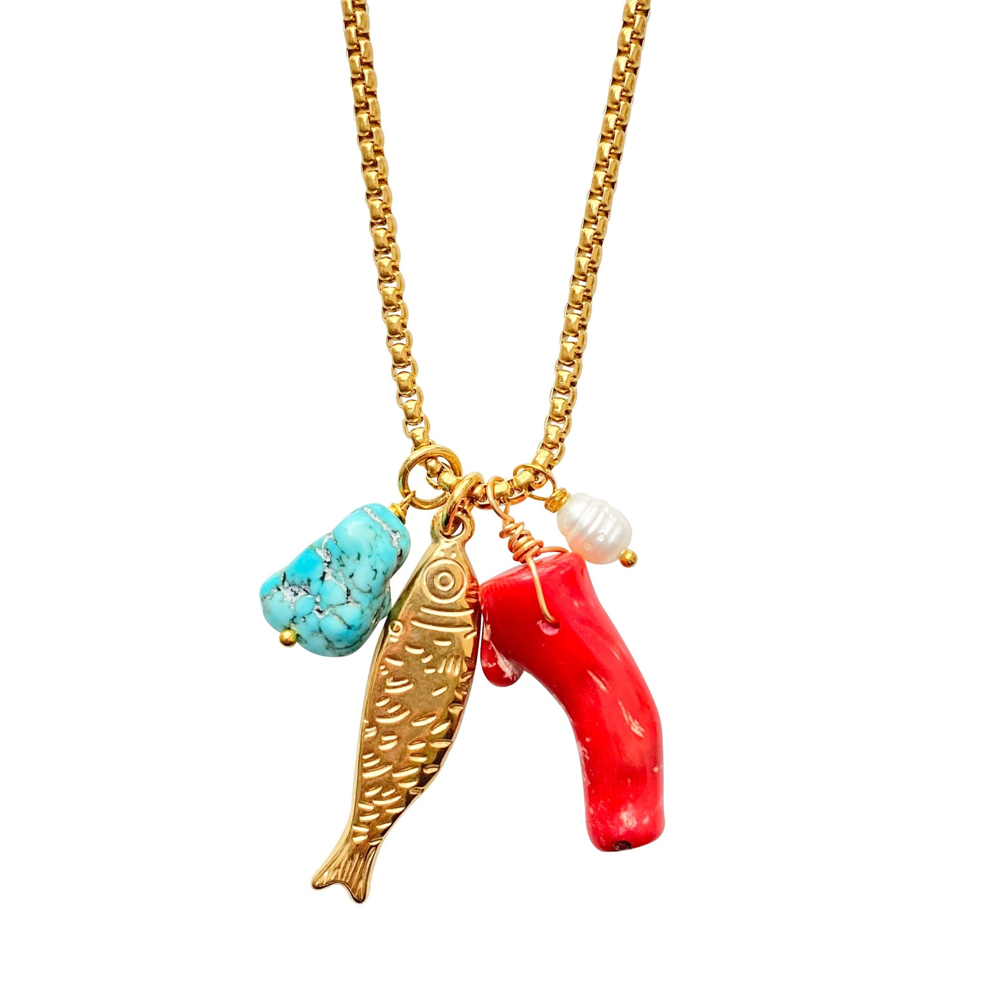 Fish Coral Necklace Crete