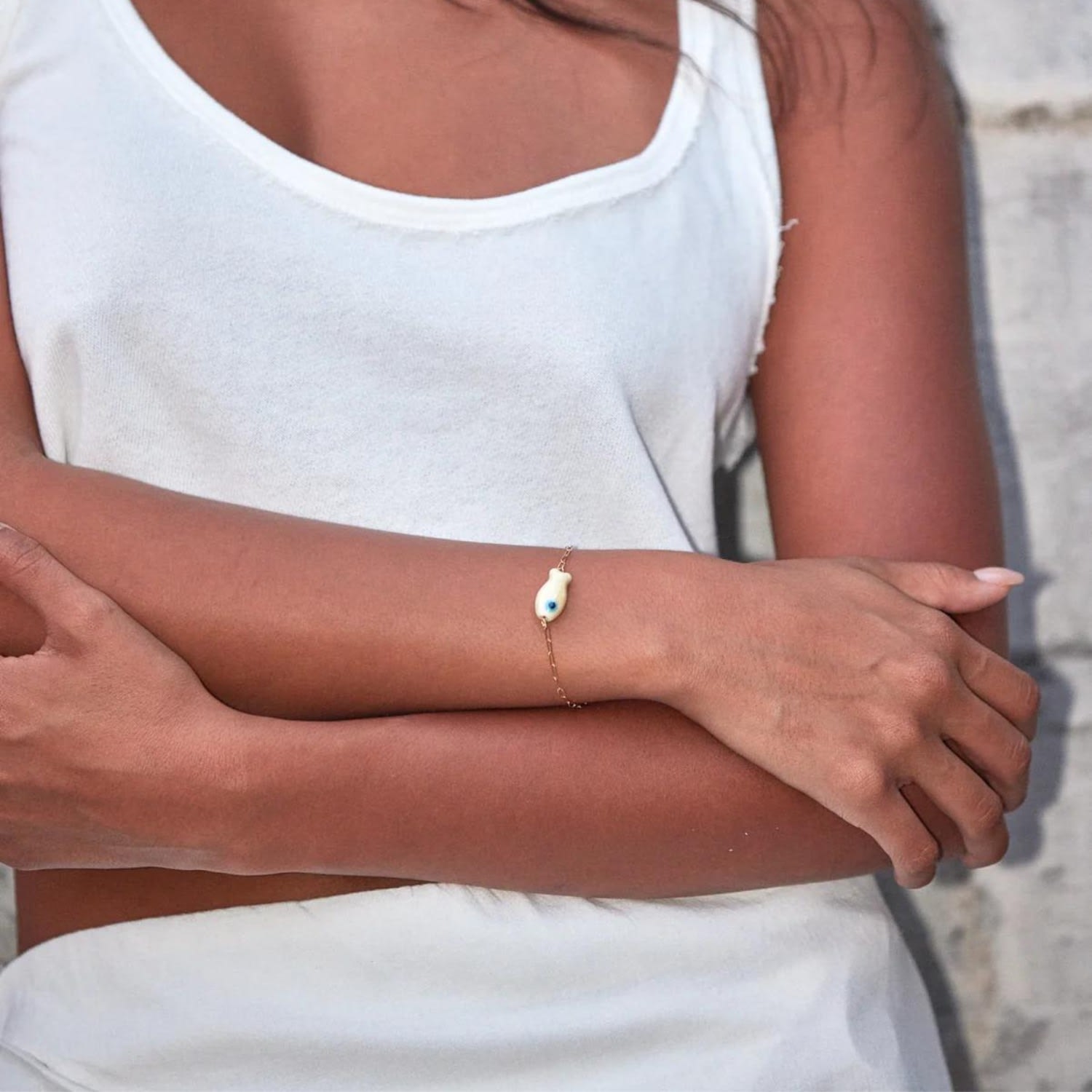 Fishy Chain Bracelet - Ivory