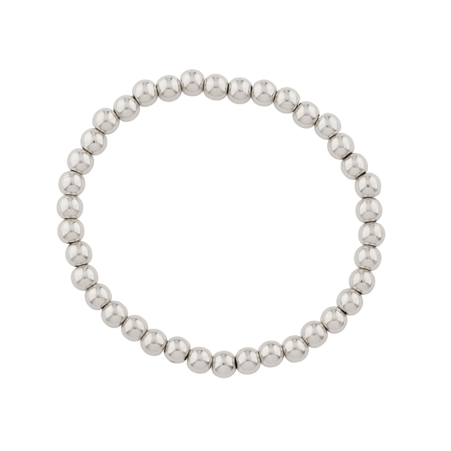 Five Mm Ball Bracelet - Silver