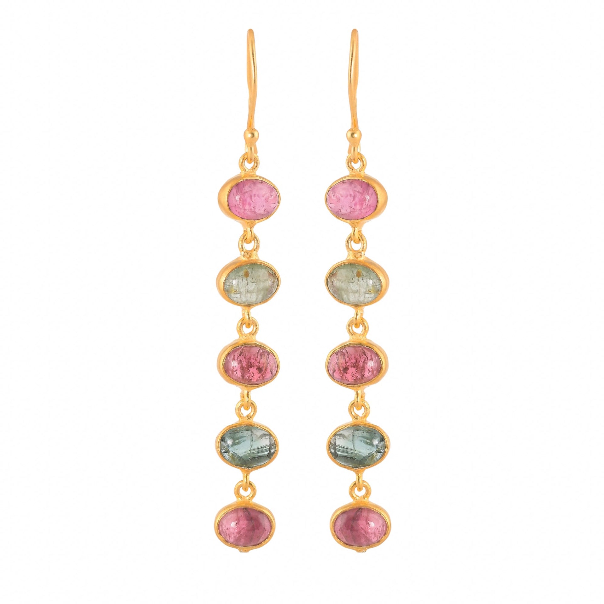 Five Tier Oval Drops - Tourmaline