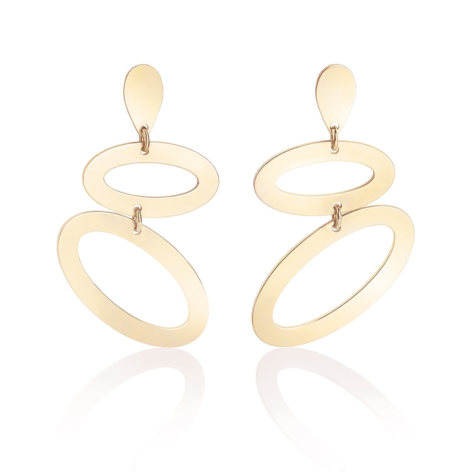 Ellipses Earrings - Gold