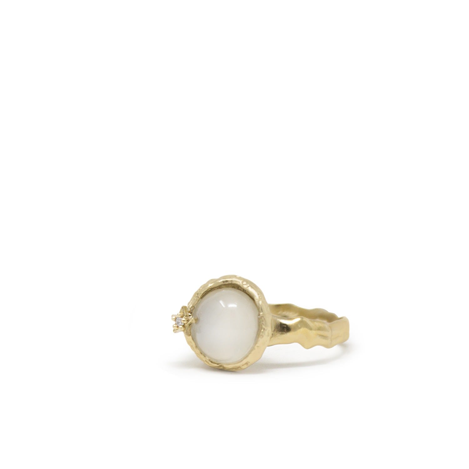 Ad Astra Gold-Plated Moonstone Ring