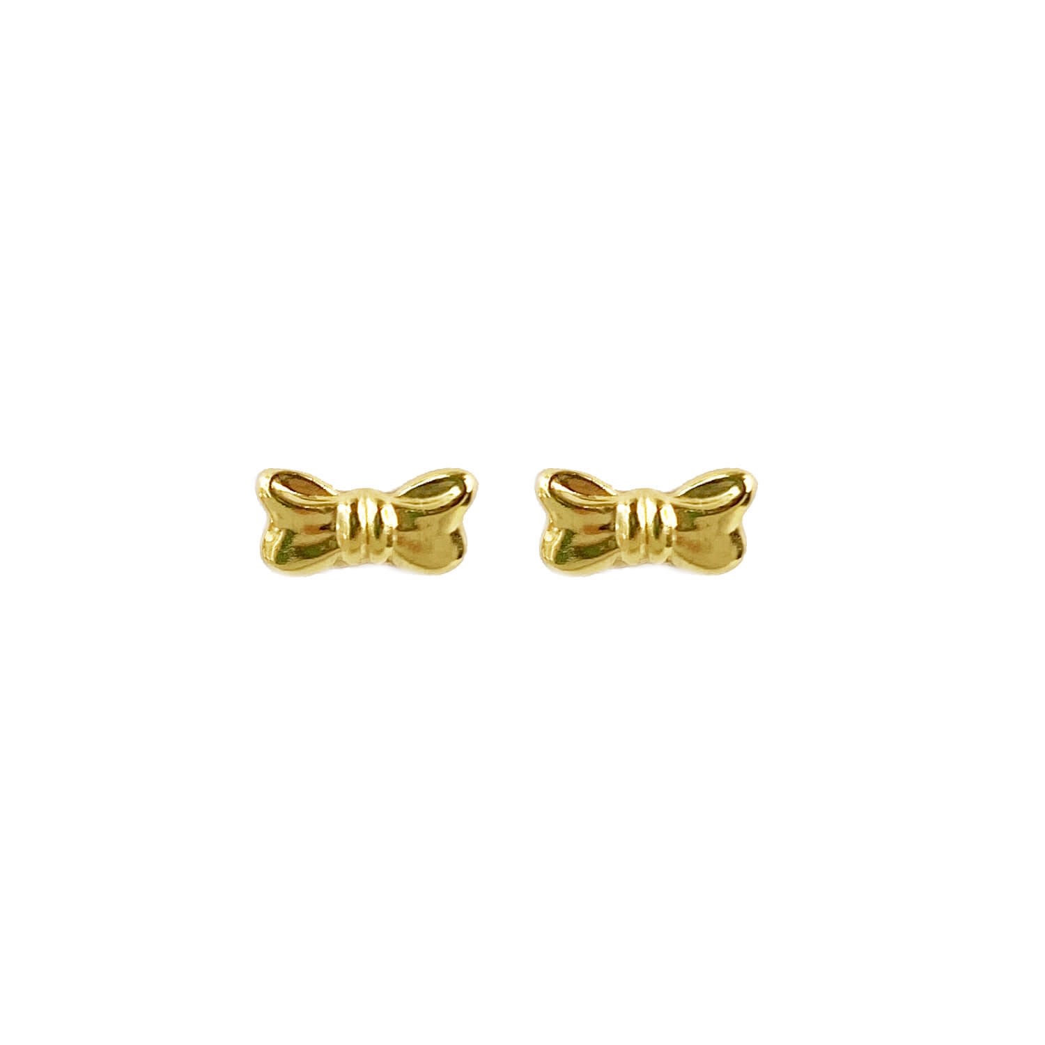 Petite Gold Bow Studs