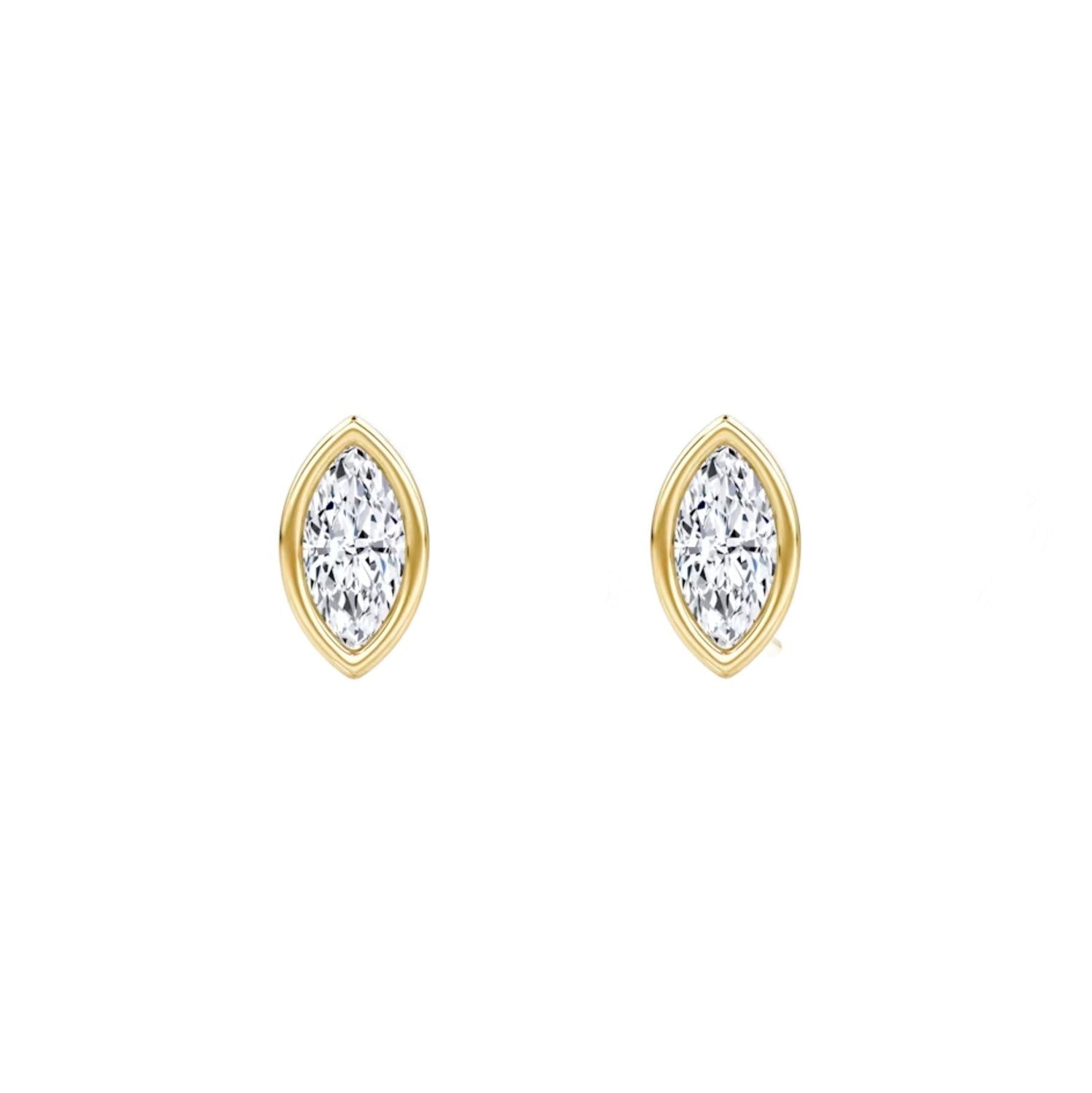 Flare Marquise Diamond Stud Earrings