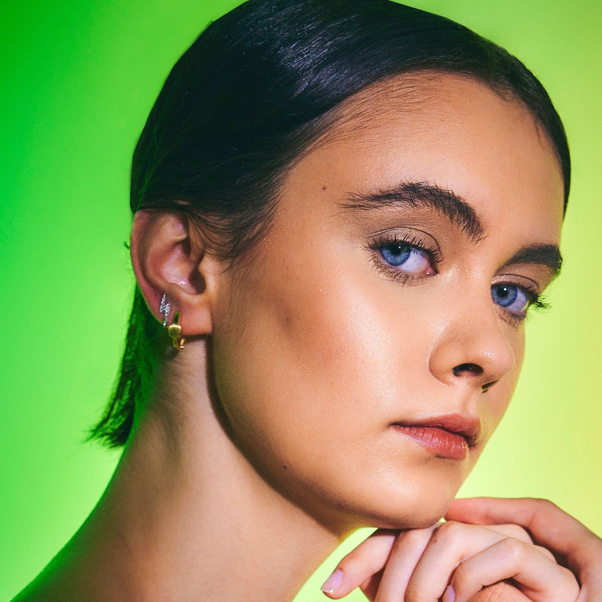 Flash Earring Silver Mono