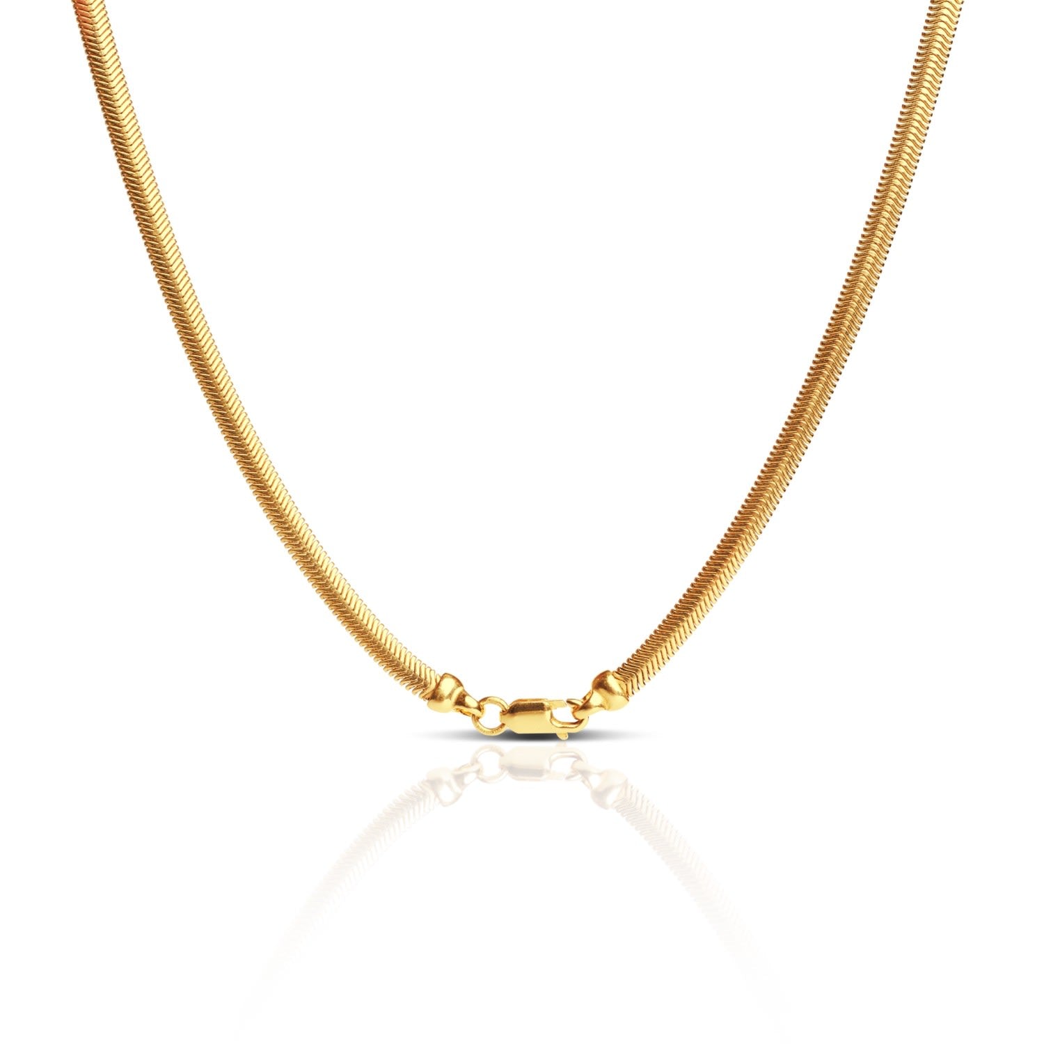 Flat Snake 4.3Mm Chain Necklace – Gold Vermeil
