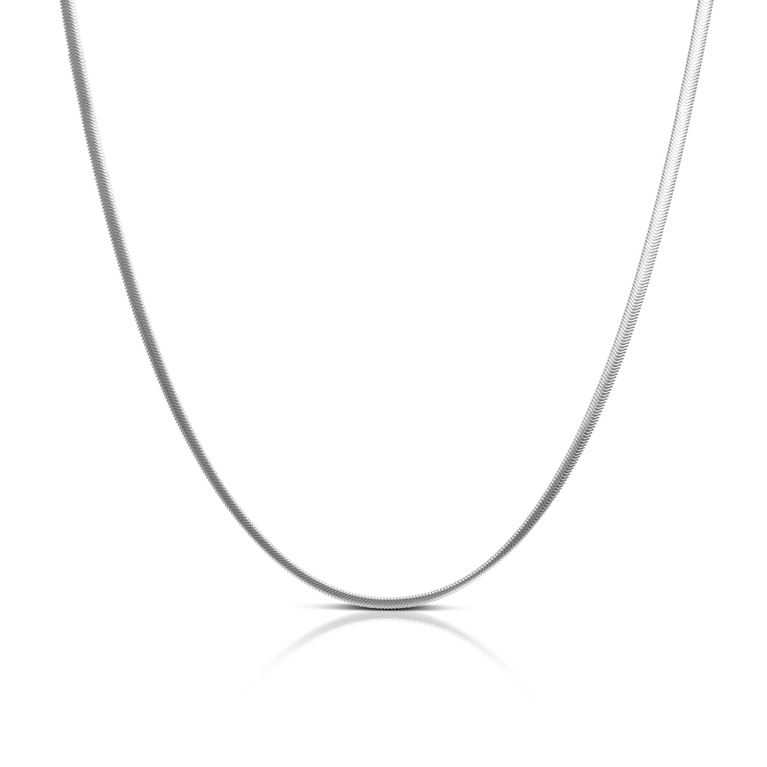 Flat Snake 4.3Mm Chain Necklace – Silver