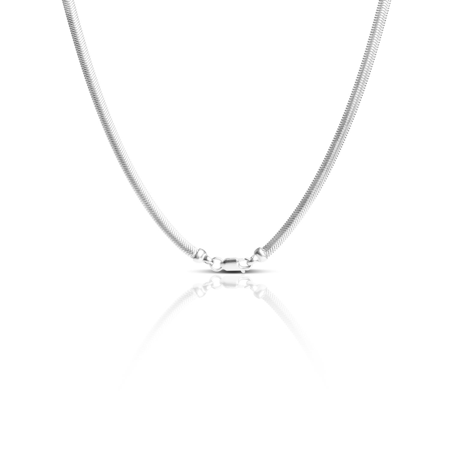 Flat Snake 4.3Mm Chain Necklace – Silver
