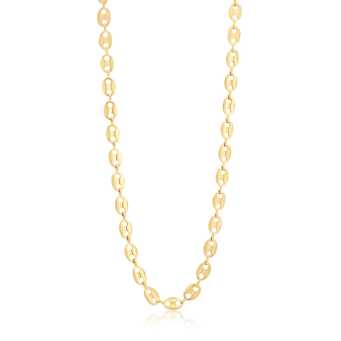 Flat Thin Mariner Chain Necklace