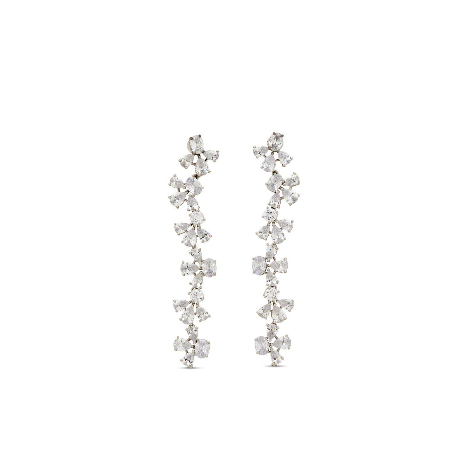 Fleur Earrings - Rhodium
