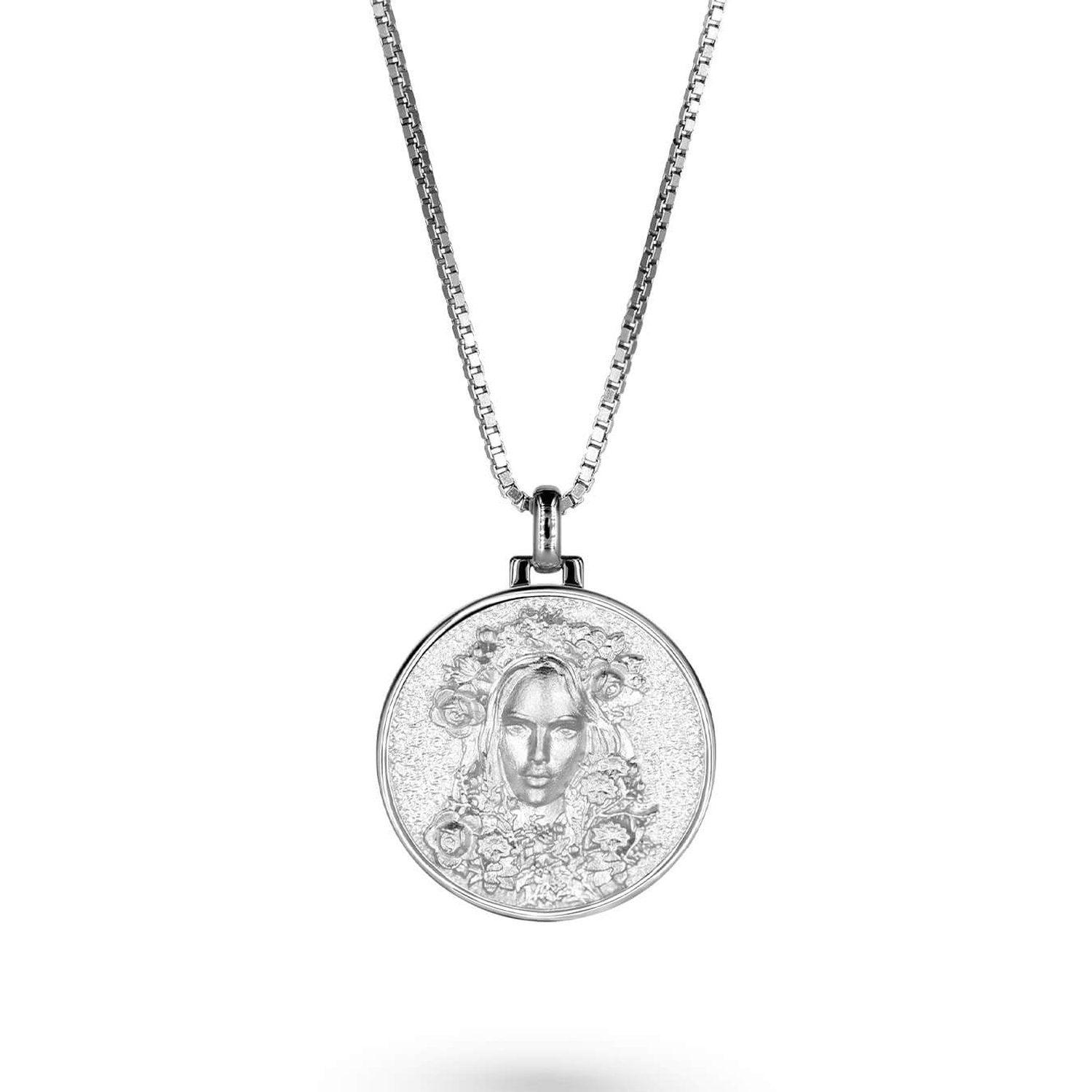 Flora Necklace Silver Boxchain