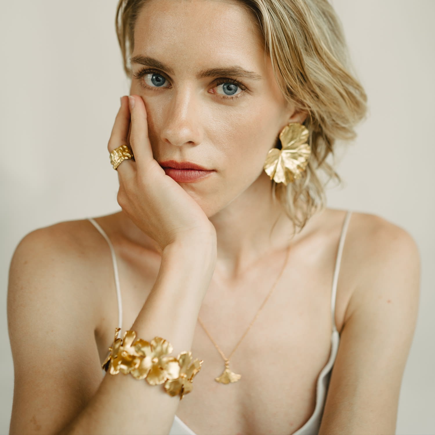 Flora Rise - Statement Cuff Bracelet 24K Gold Plated