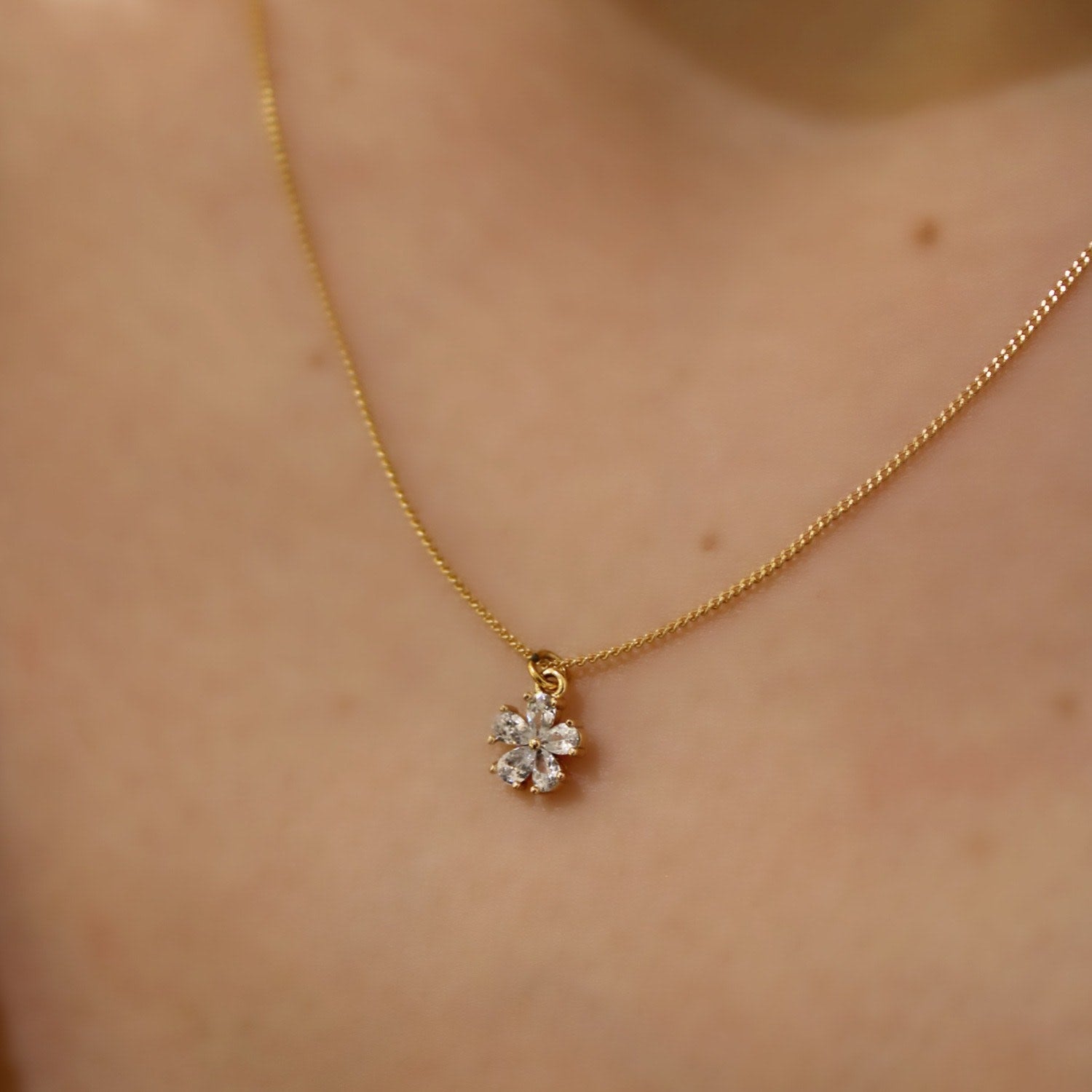 Floral Swarovski Necklace