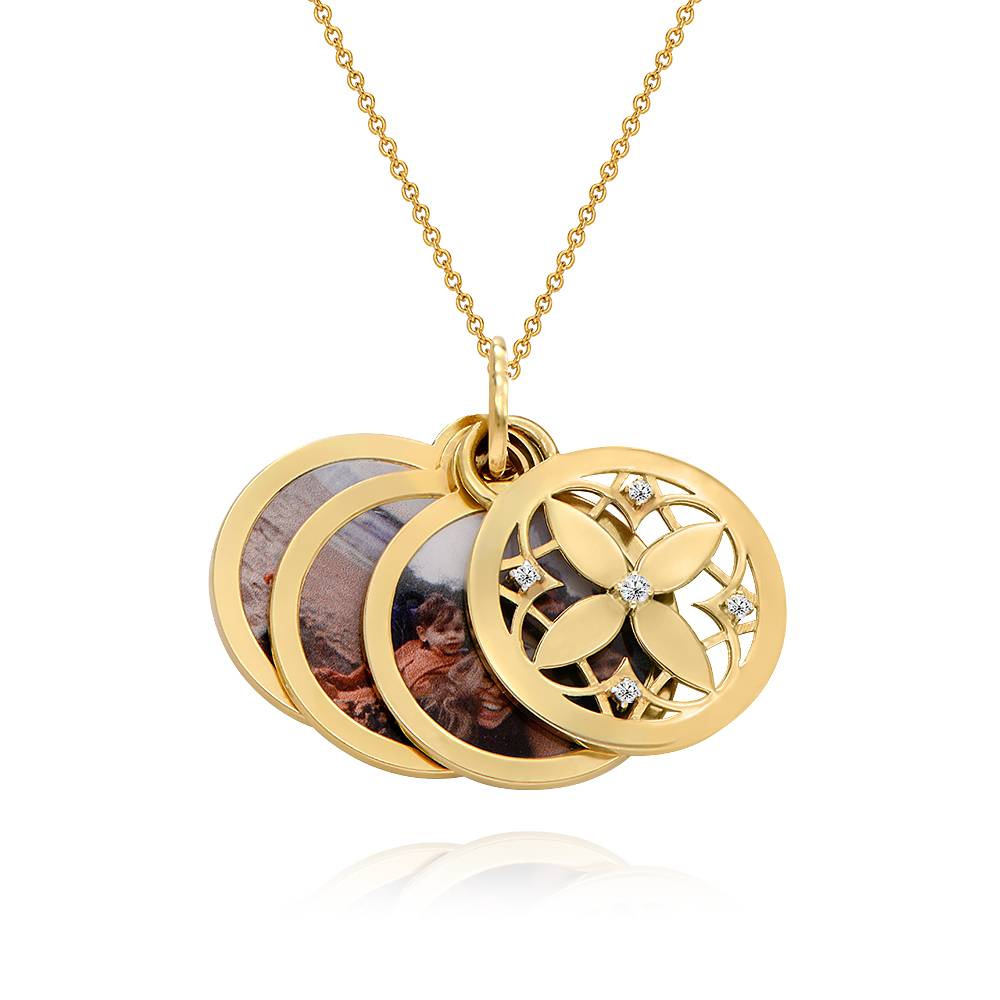 Floret Photo Pendant Necklace in 18K Gold Vermeil - Image Necklace