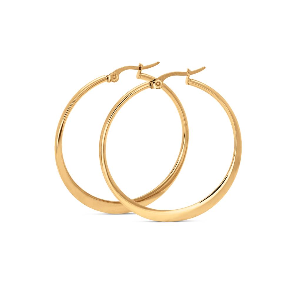 Florida Classic Hoops in Stainless Steel with Gold PVD