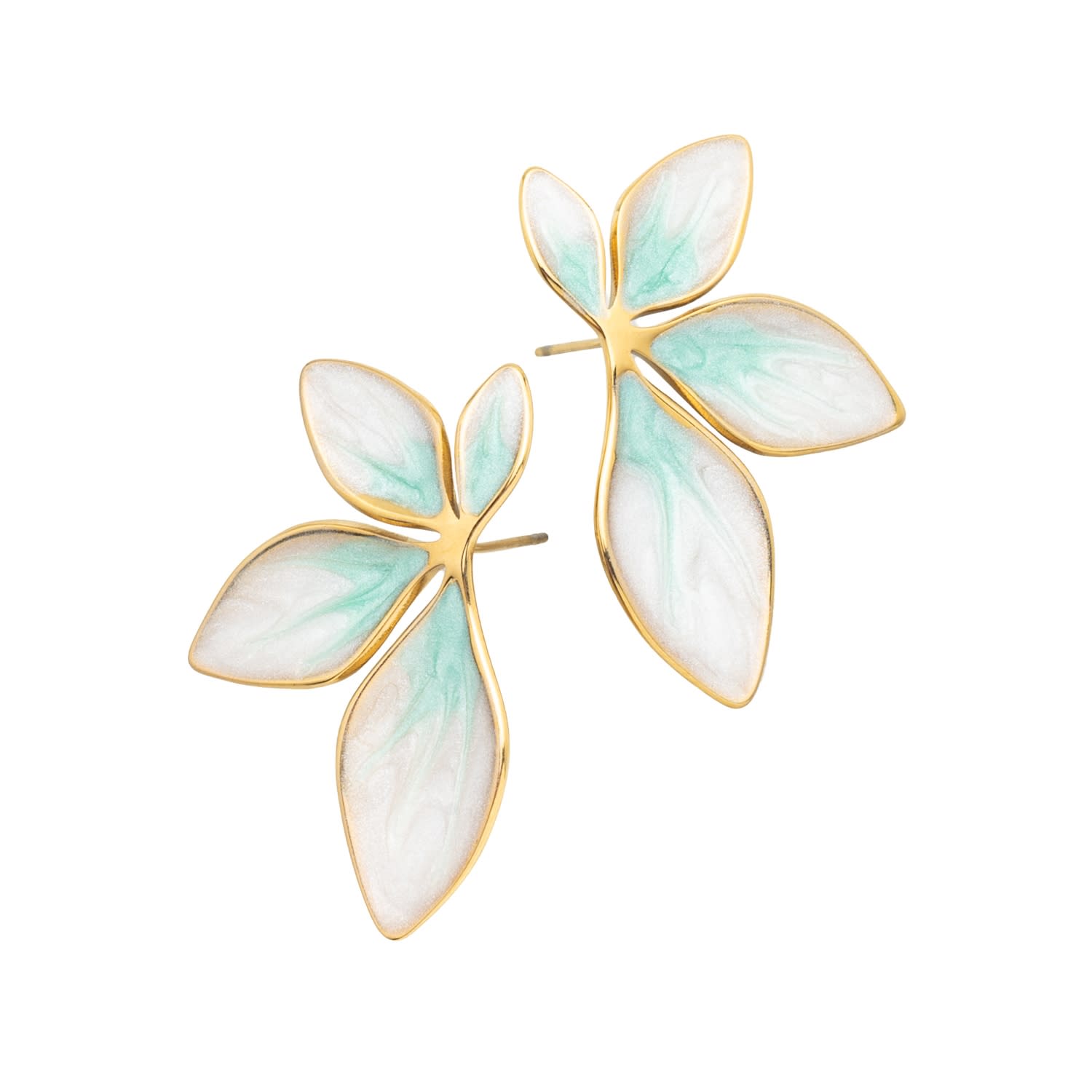 Flourish Mint Leaf Earrings