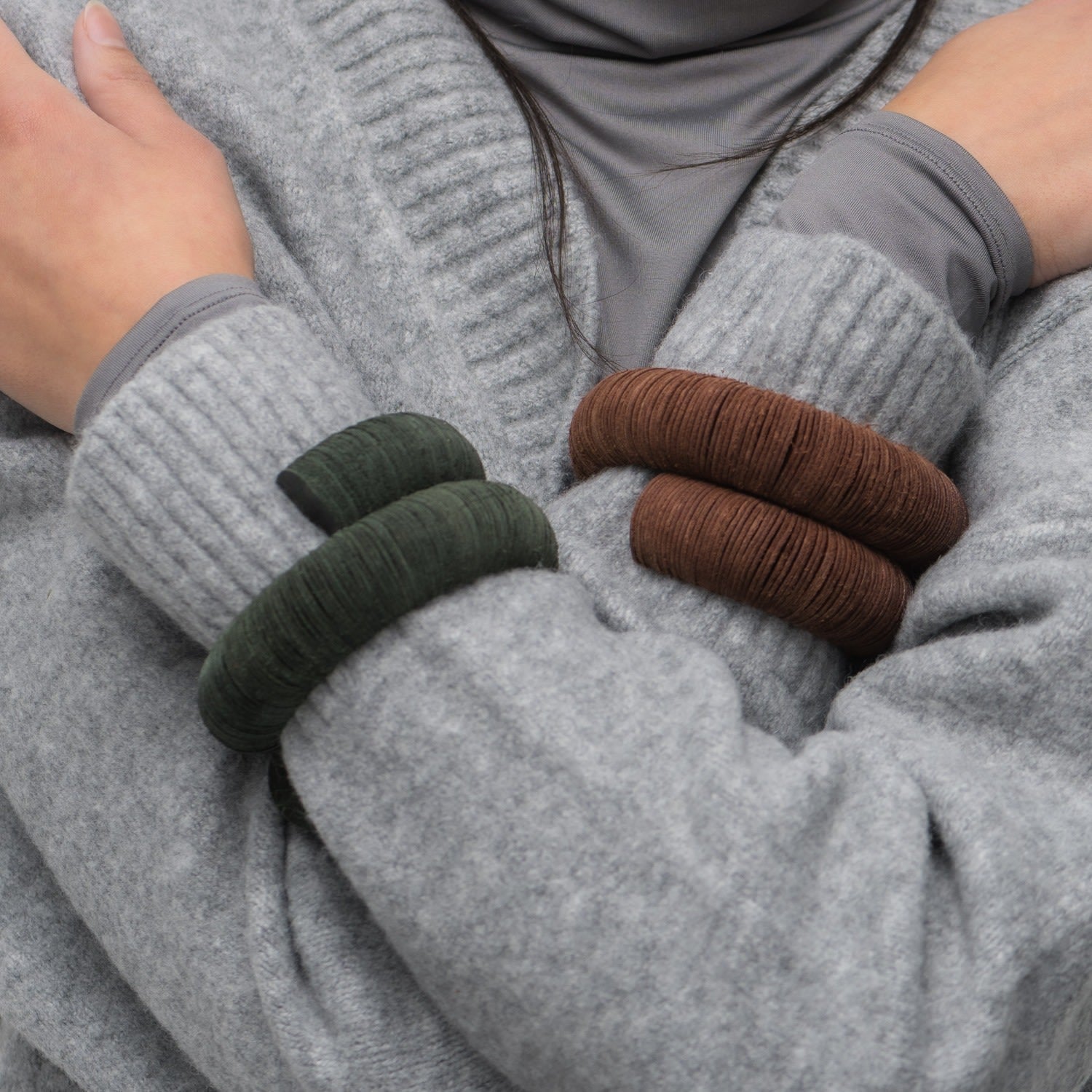 Flow Cuff Leather Bracelet Brown