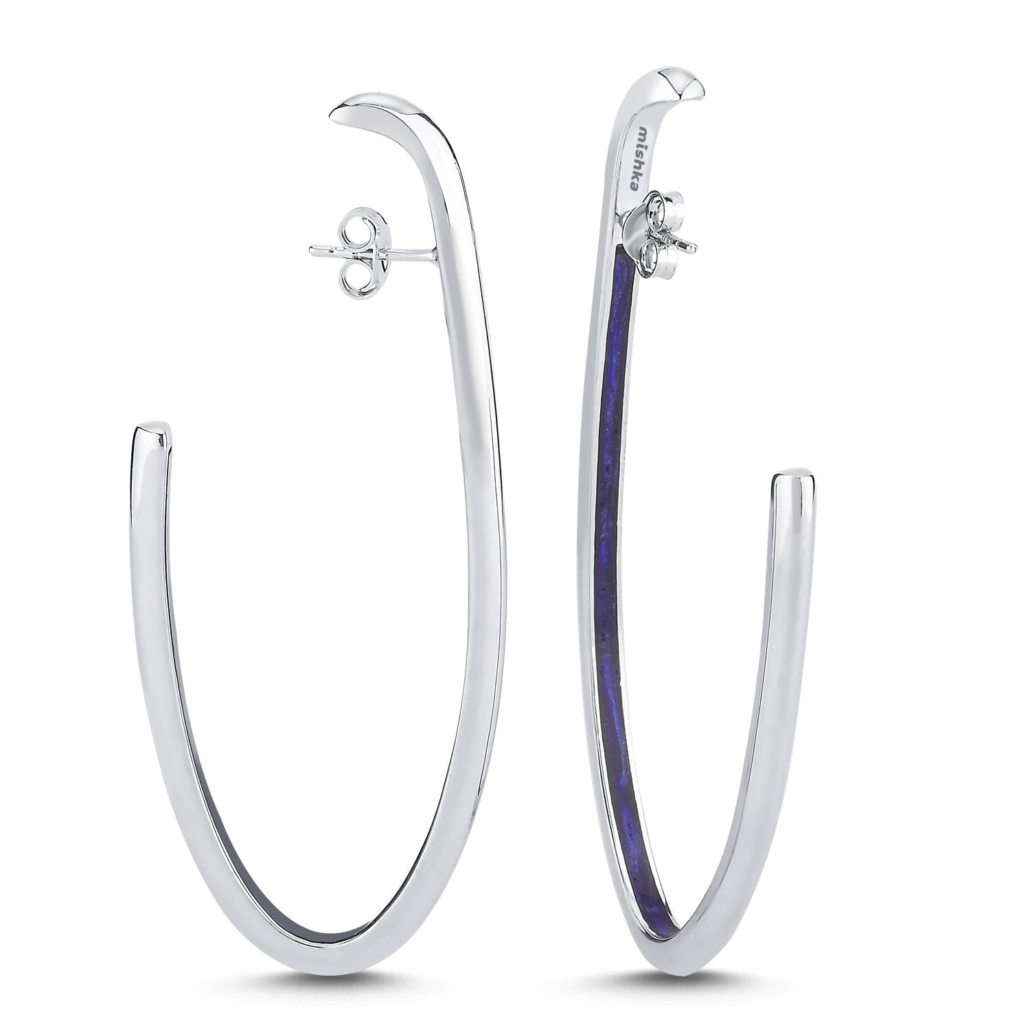Flow Hoop Earrings Silver