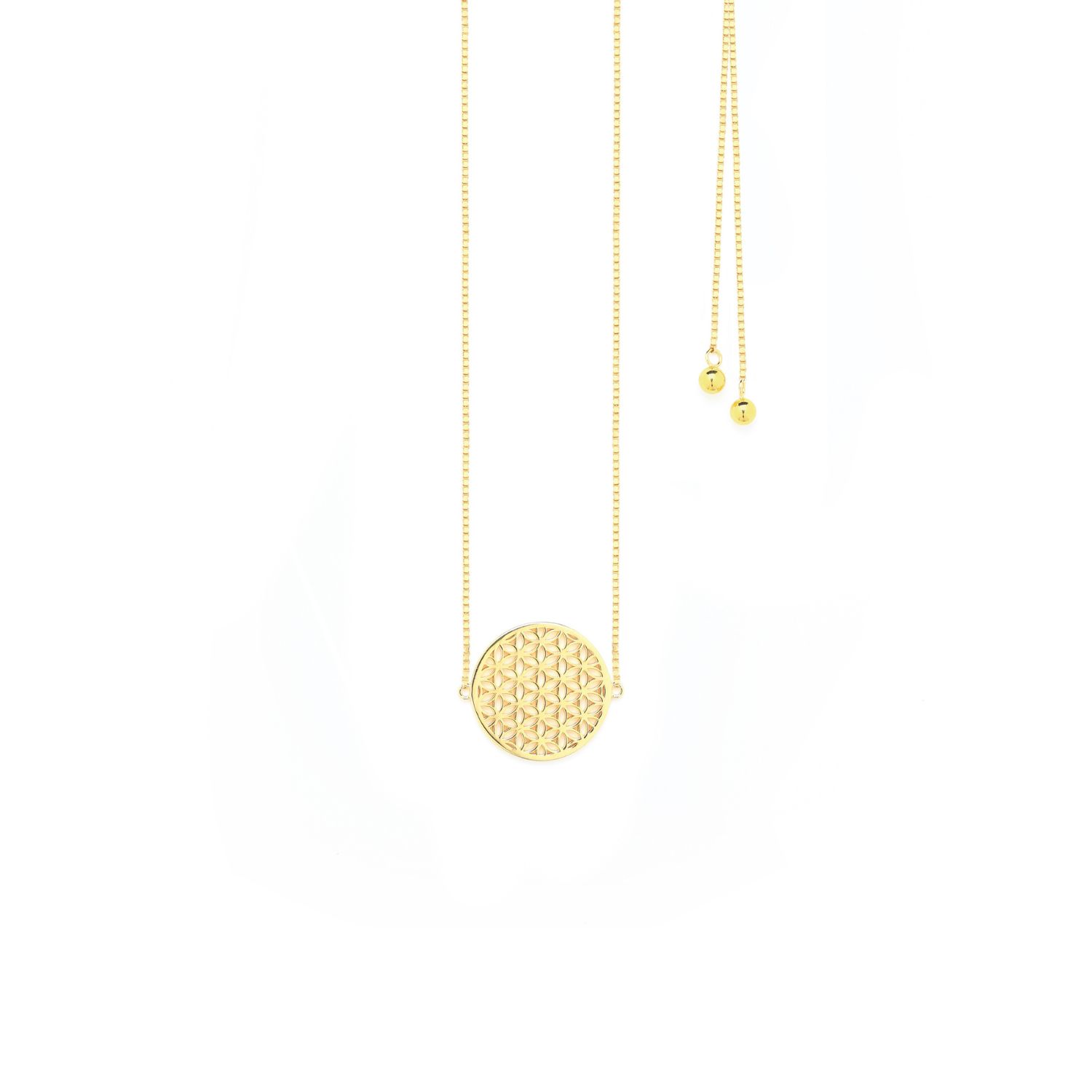 Flower Of Life Choker Y Style Lariat, Reversible Necklace