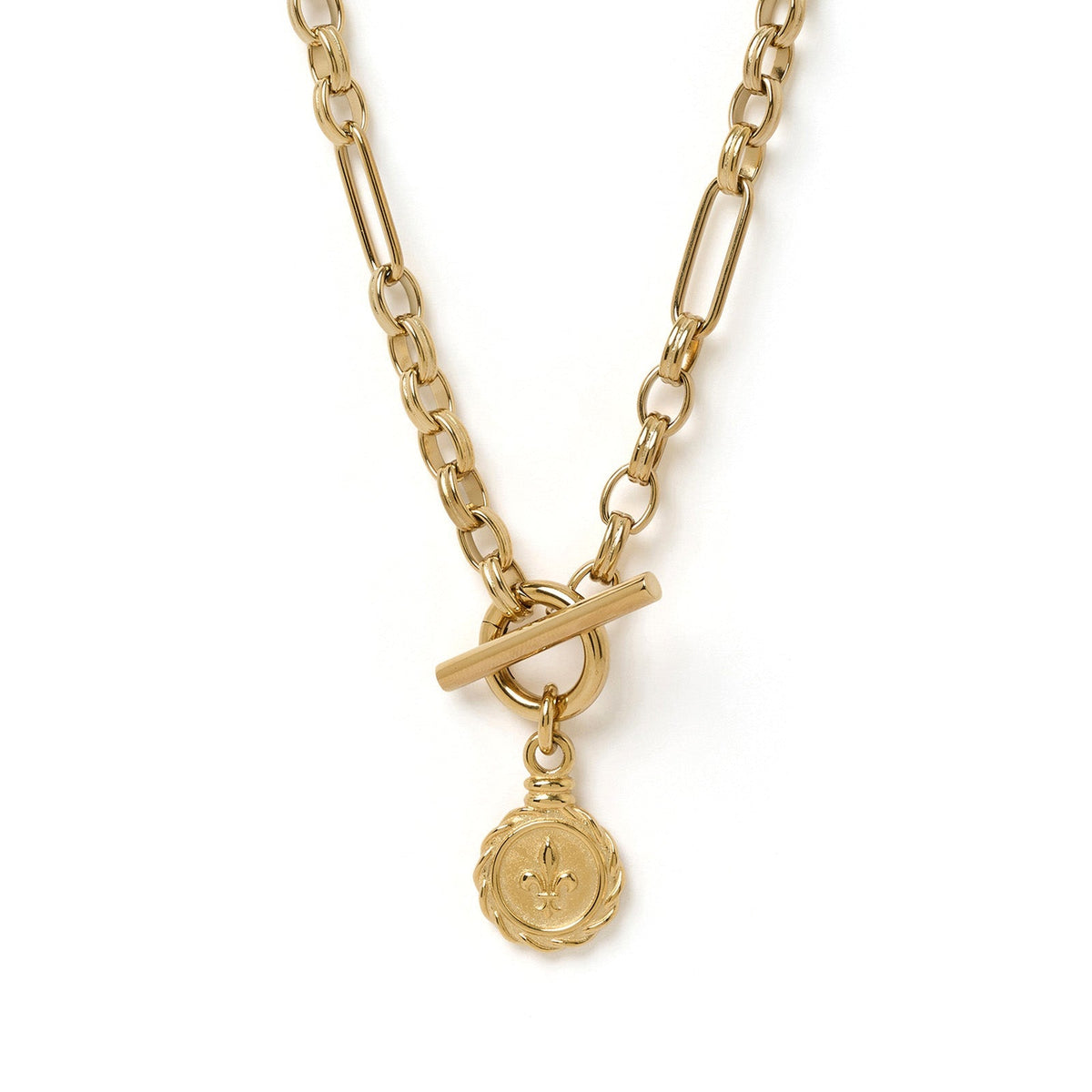 Fluer De Lis Gold Necklace