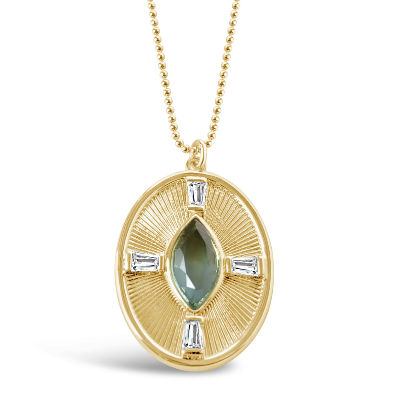 Sunray Necklace- Ocean Quartz