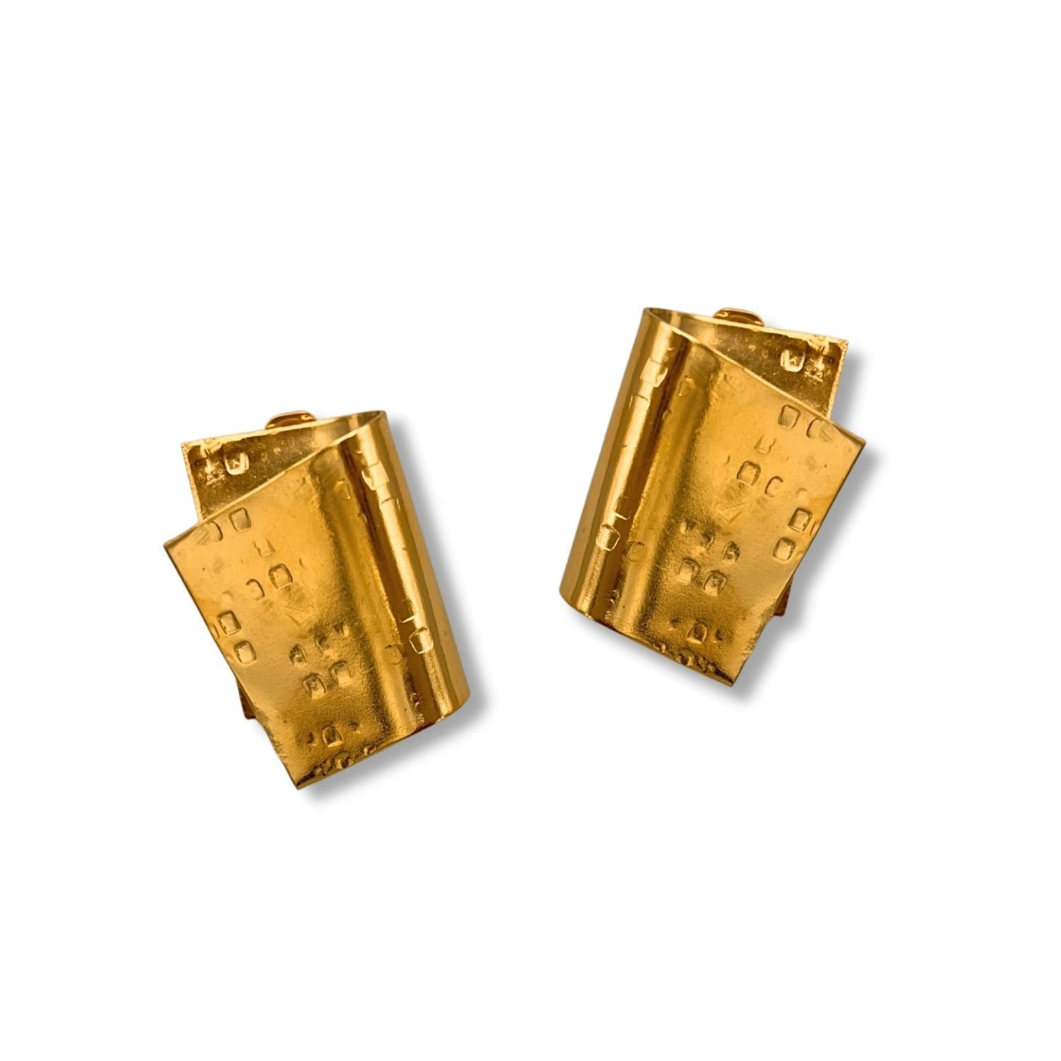 Fold Over Clip Earrings