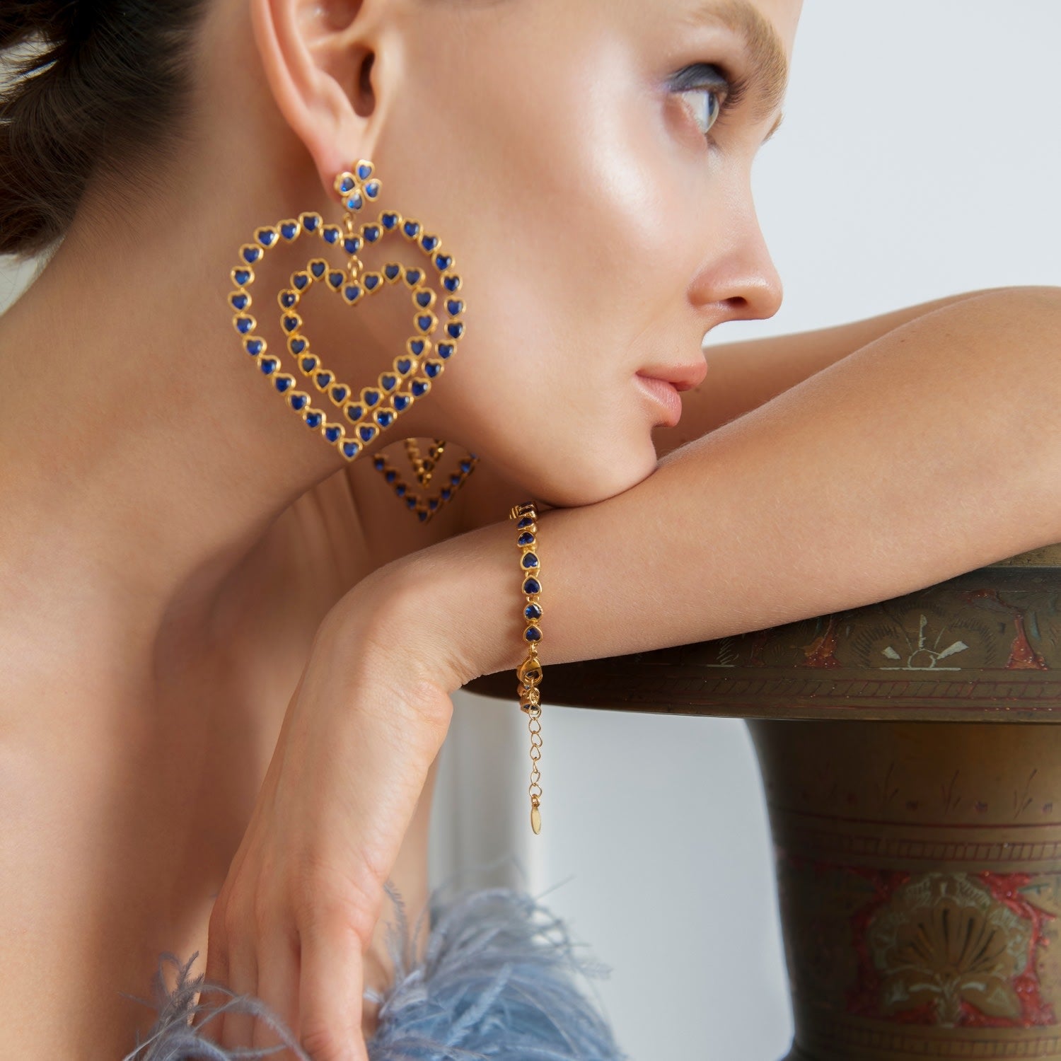 Follow Your Heart Earrings - Dark Blue