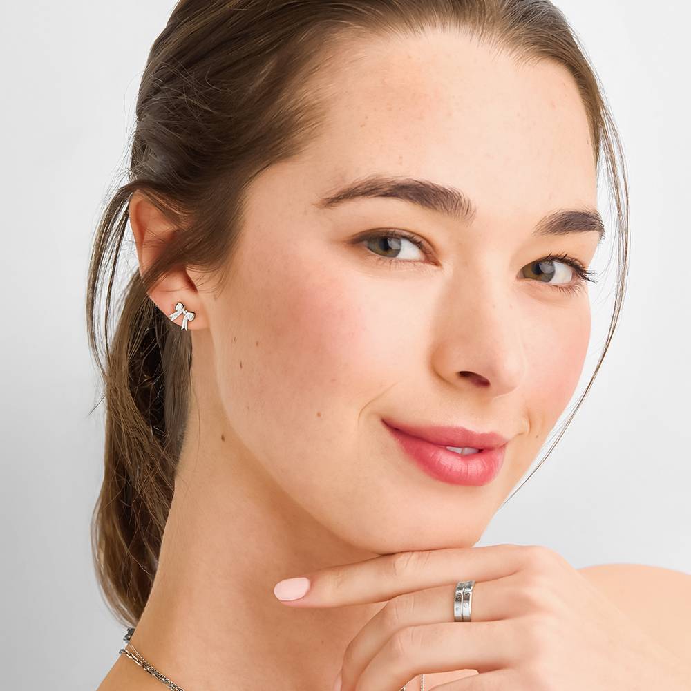 Forever Bows Stud Earrings in Sterling Silver - Nicky Hilton Collection