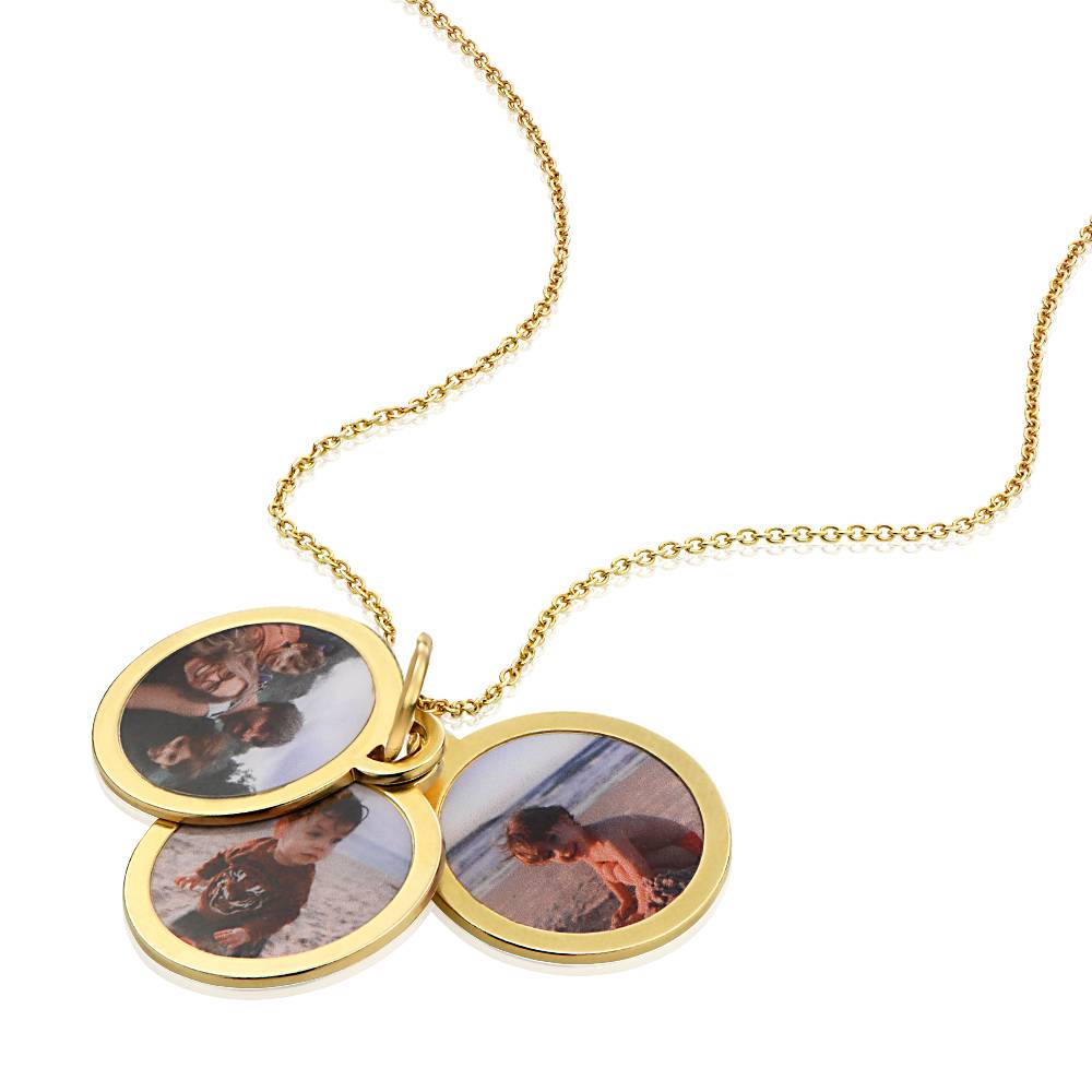 Forever Photo Pendant Necklace in 18K Gold Vermeil - photo inside necklace