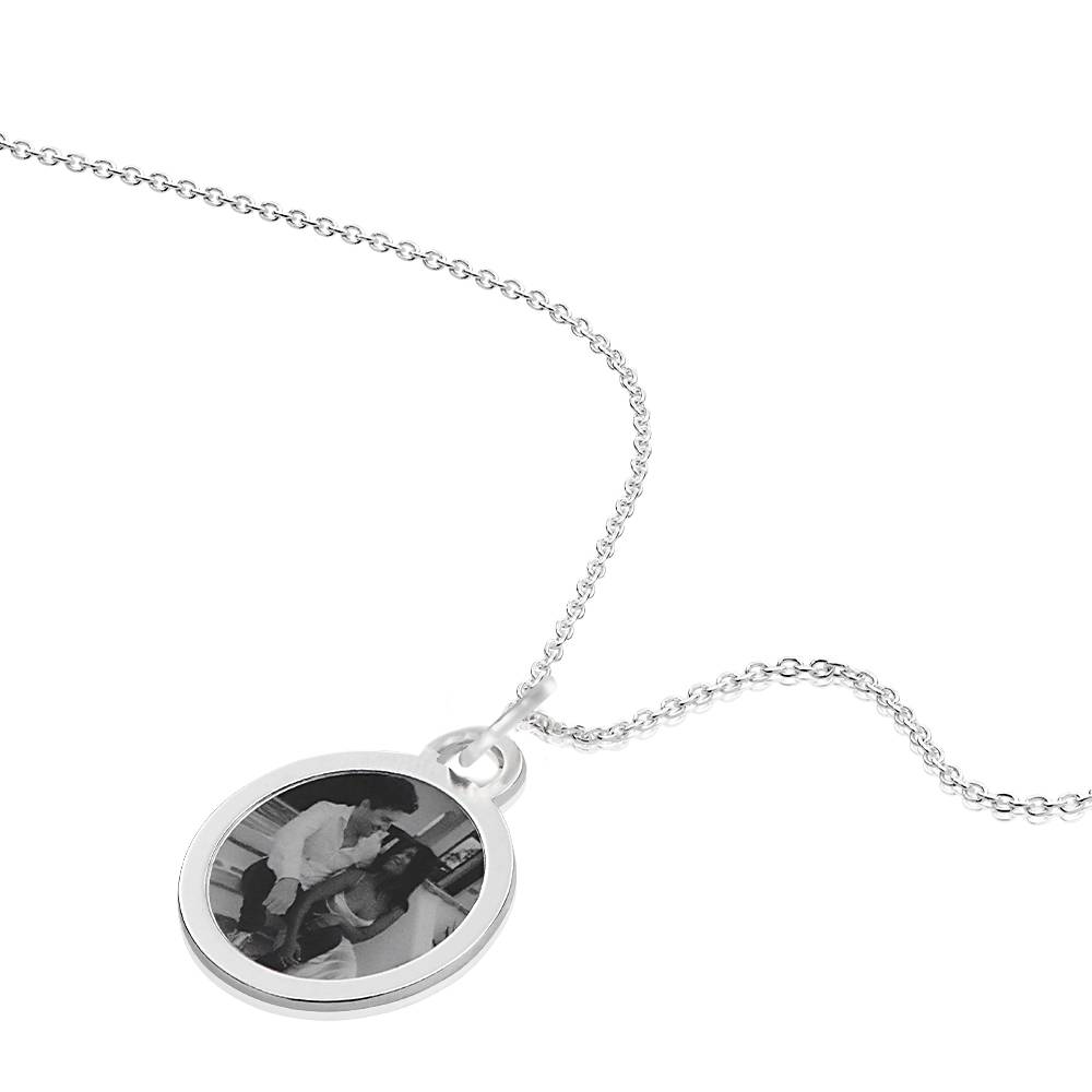 Forever Photo Pendant Necklace in Sterling Silver - photo inside necklace