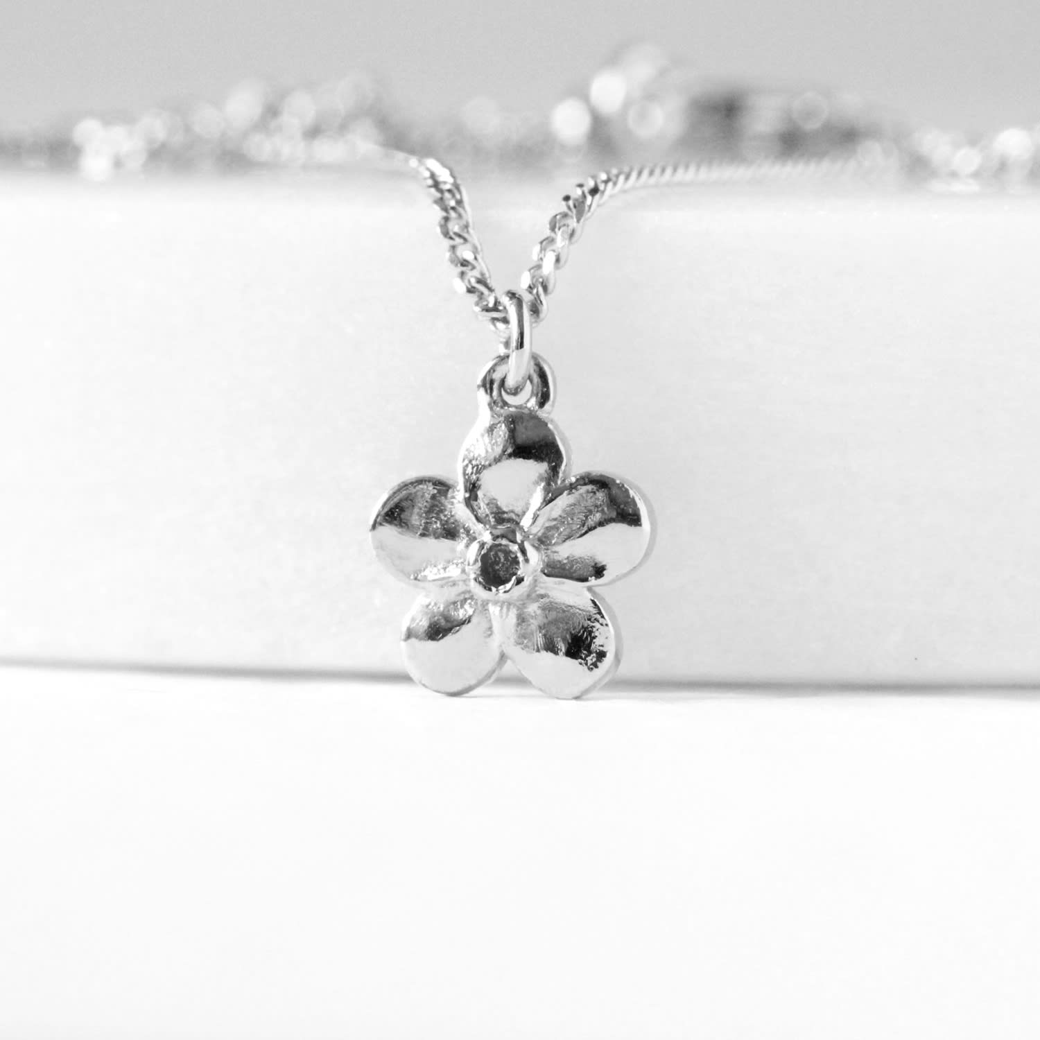 Forget Me Not Necklace – Silver