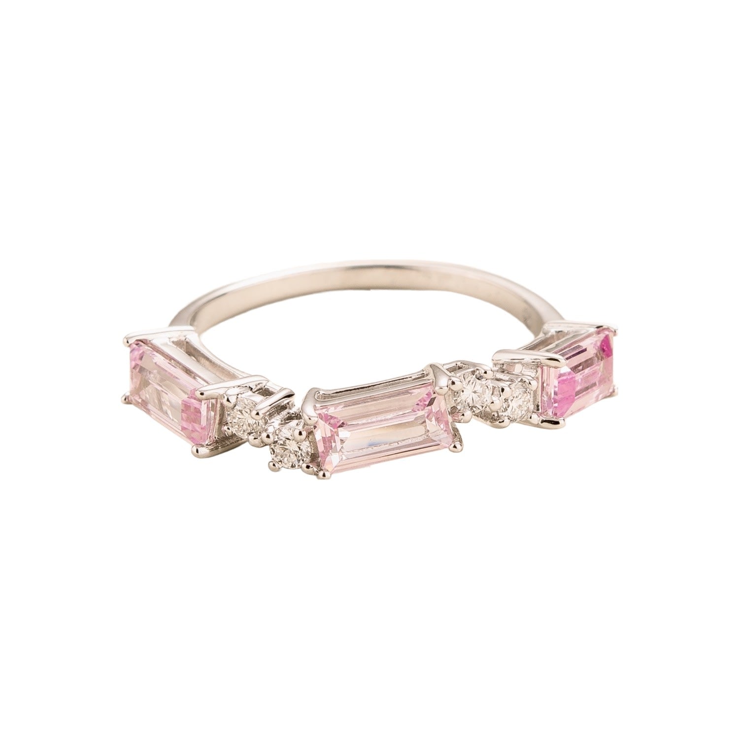 Forma Ring In Pink Sapphire & Diamond