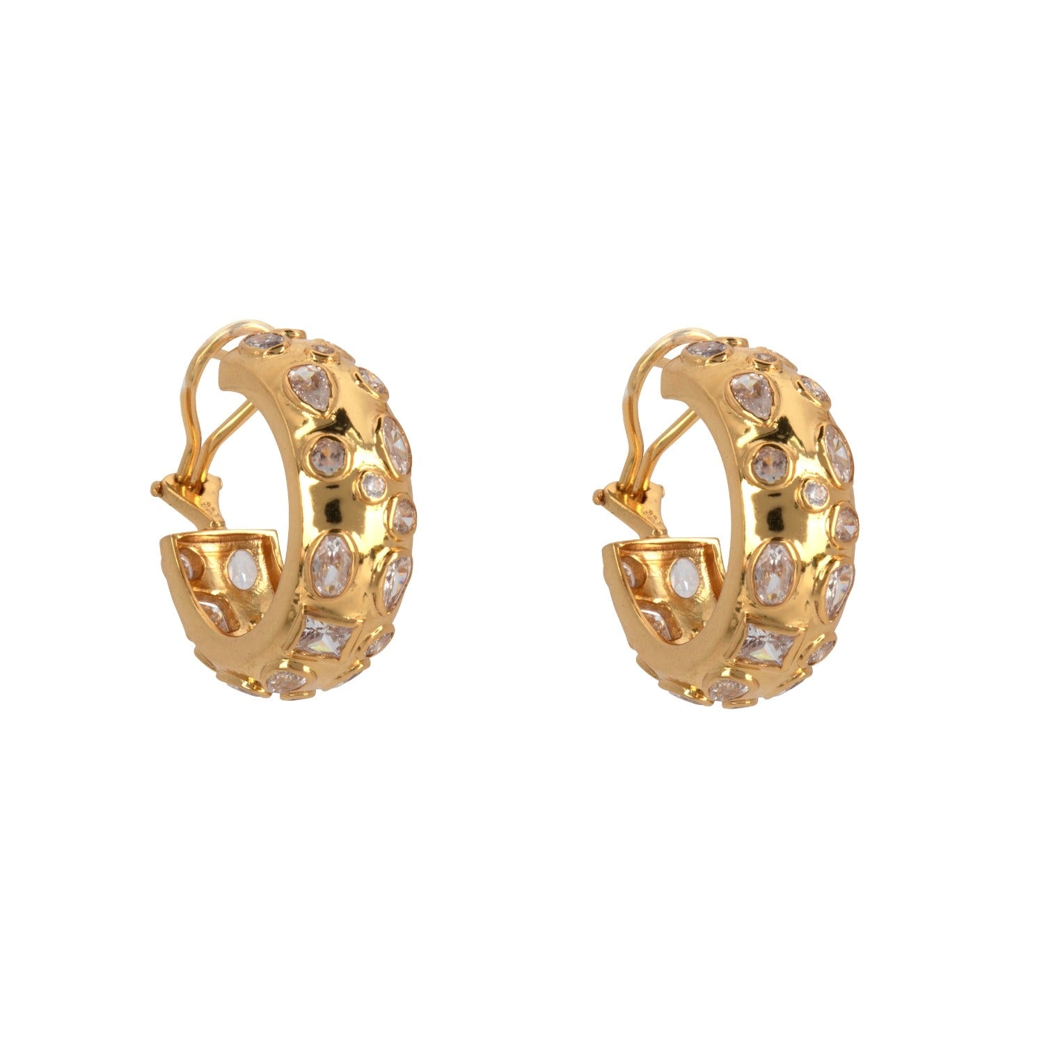 Fortuna Hoops Clear Pierced