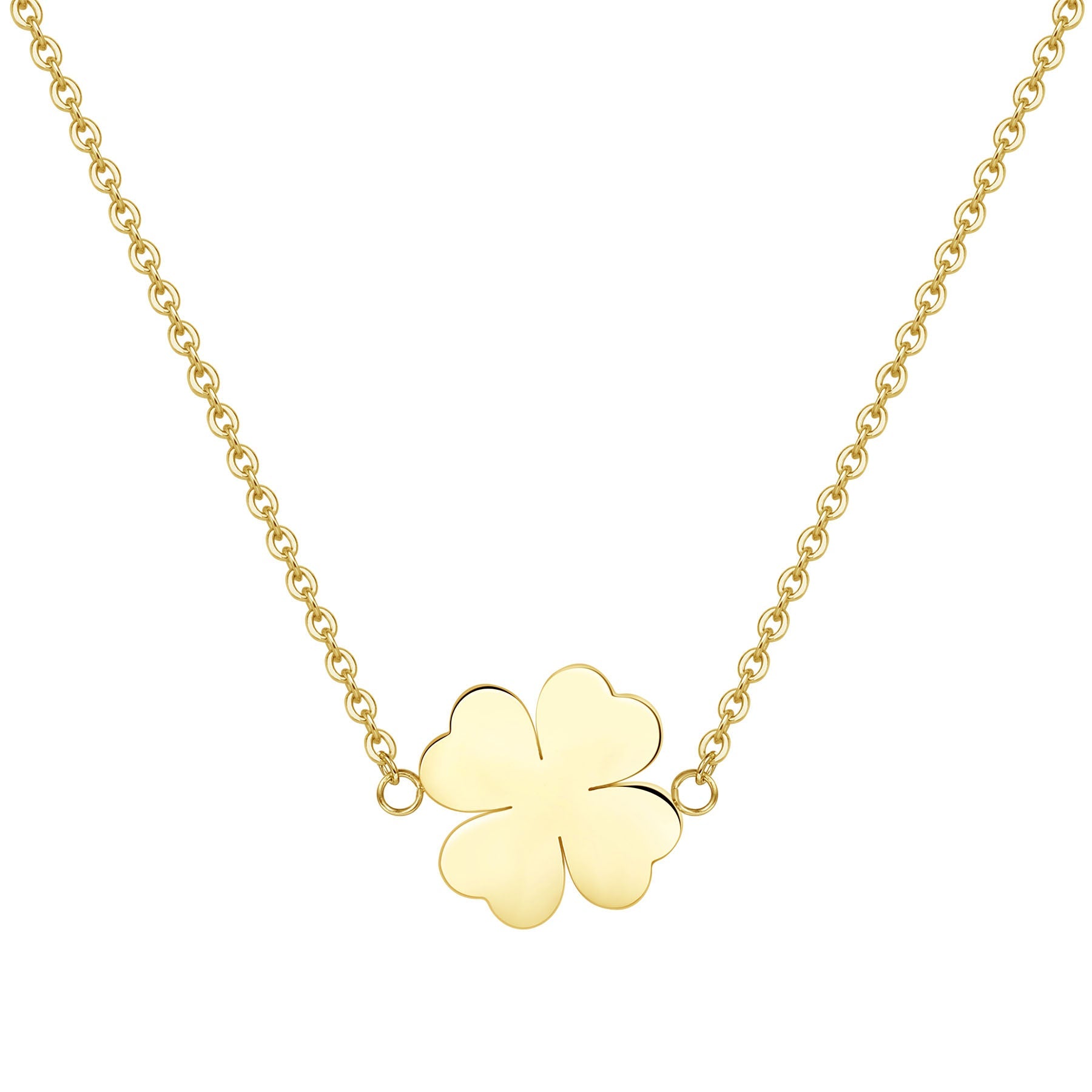 Four Leaf Clover Necklace Gold