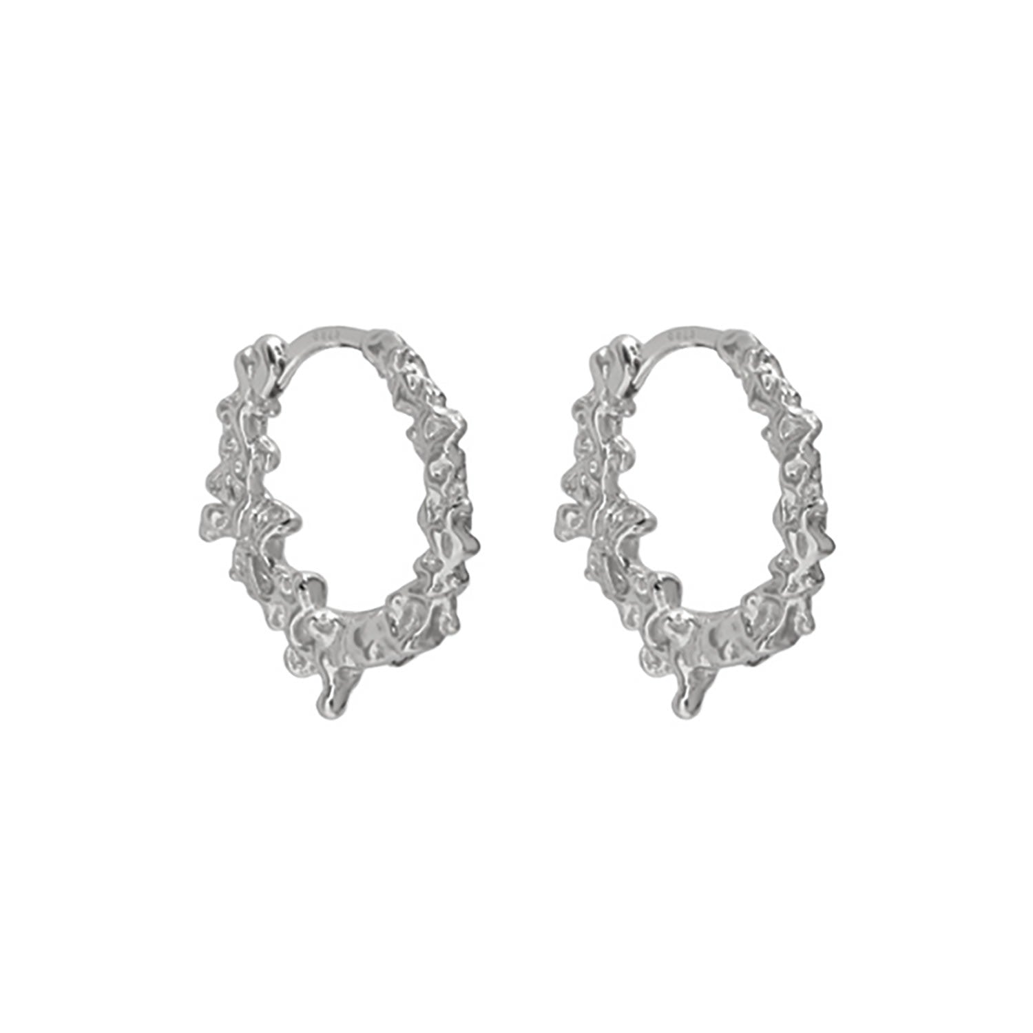 Foyers Organic Drop Huggie Earrings