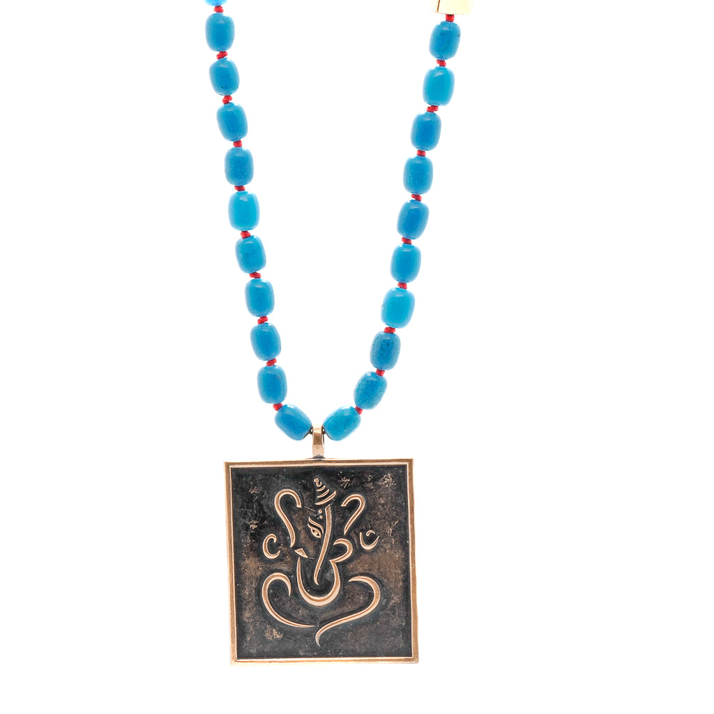 Positive Life Turquoise Beaded Necklace - Turquoise