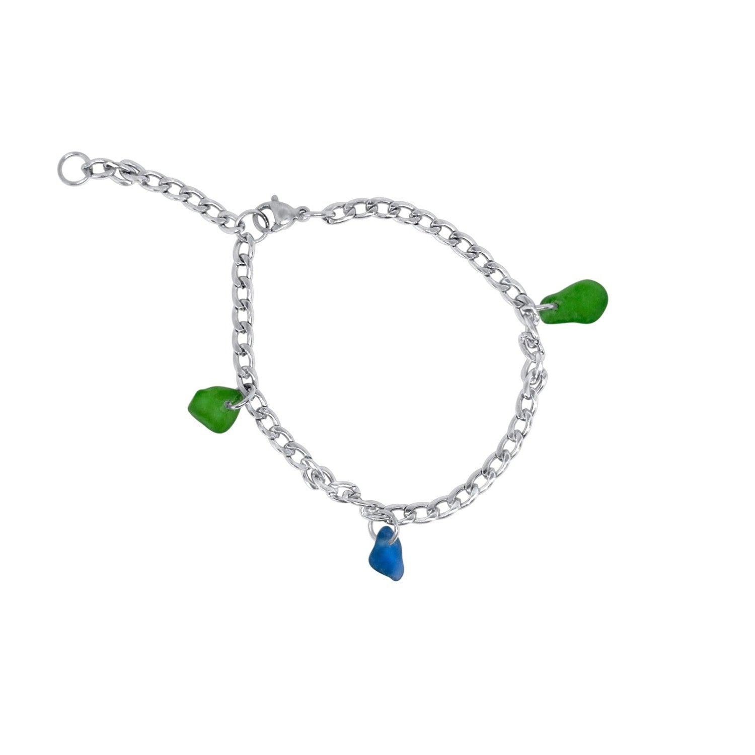 Fragments Blue And Green Sea Glass Bracelet