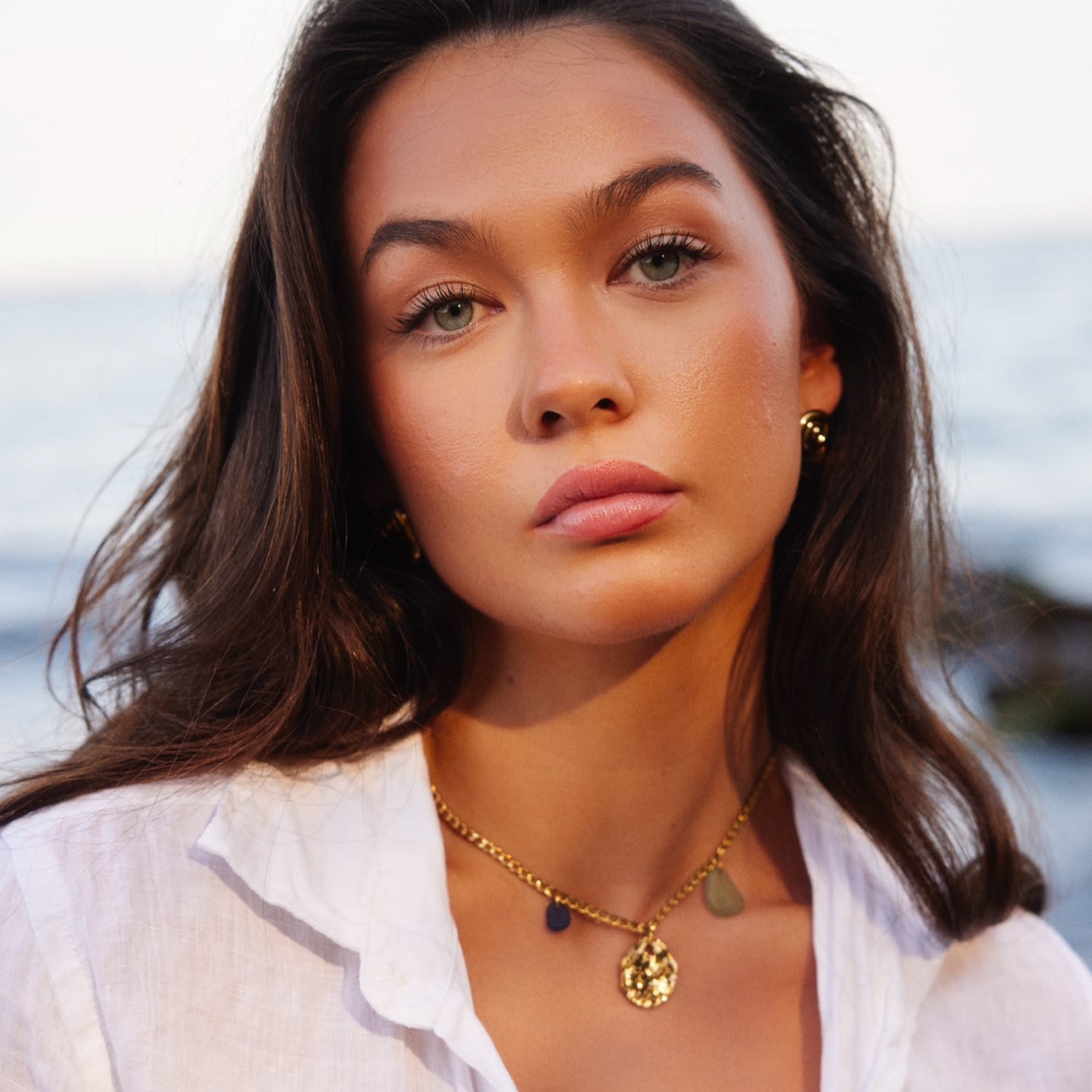 Fragments Blue Sea Glass Necklace