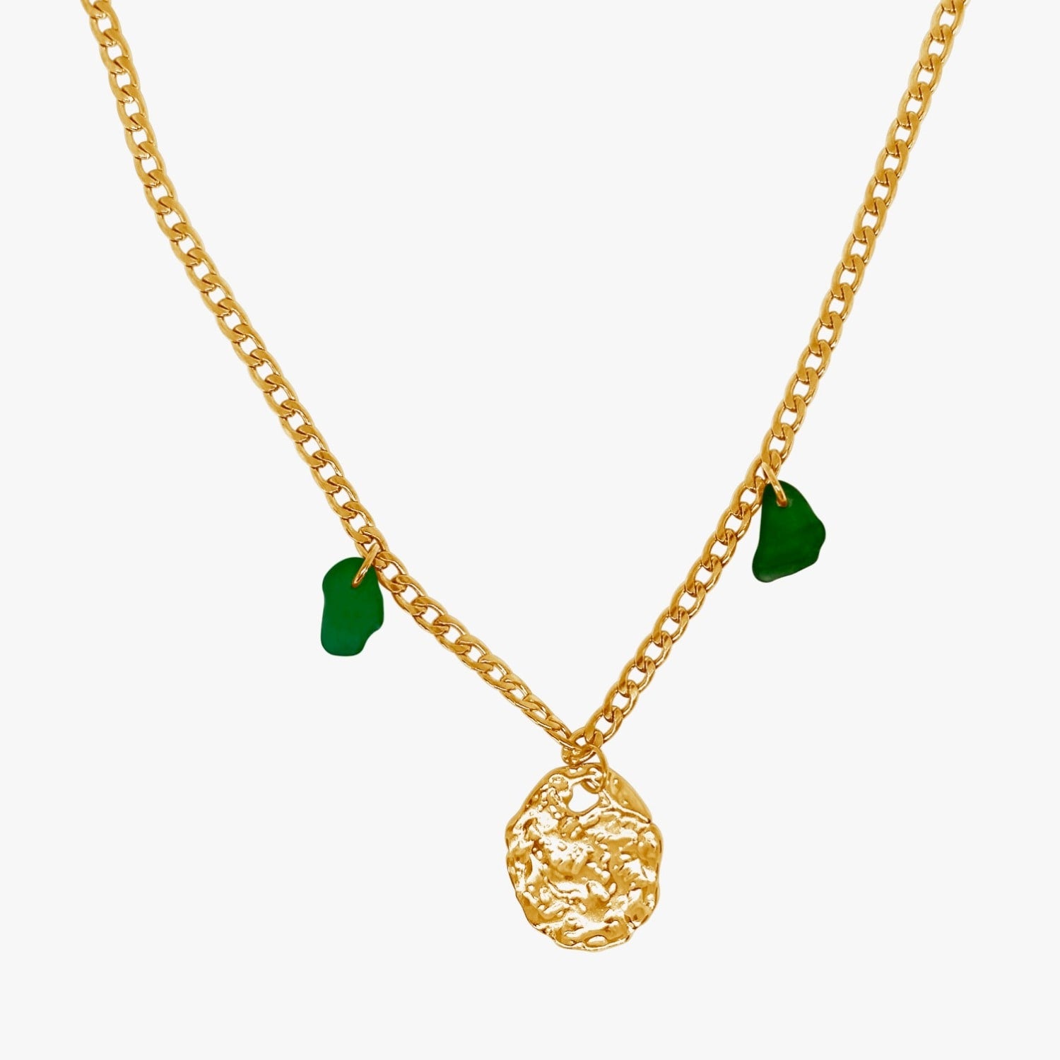 Fragments Green Sea Glass Necklace