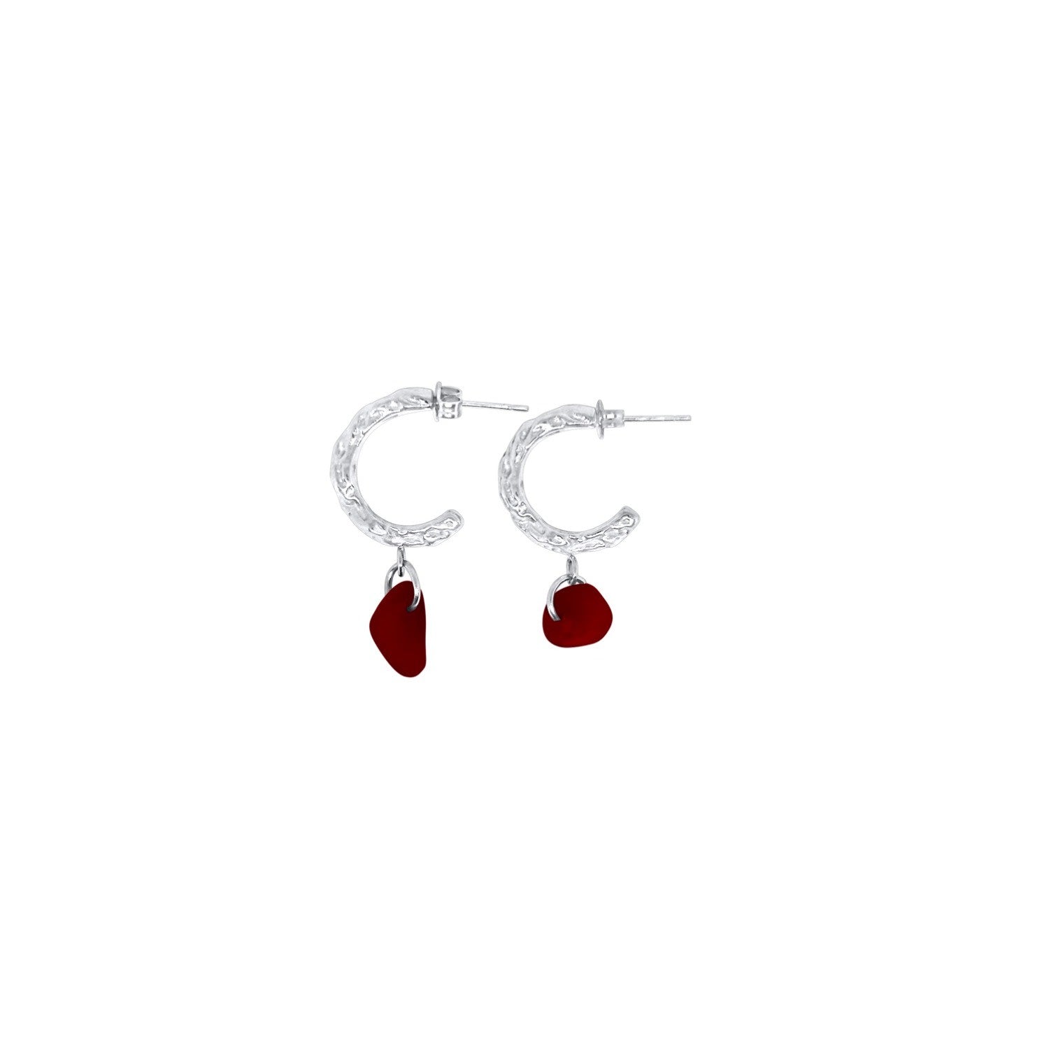 Fragments Signature Hoops Red Sea Glass