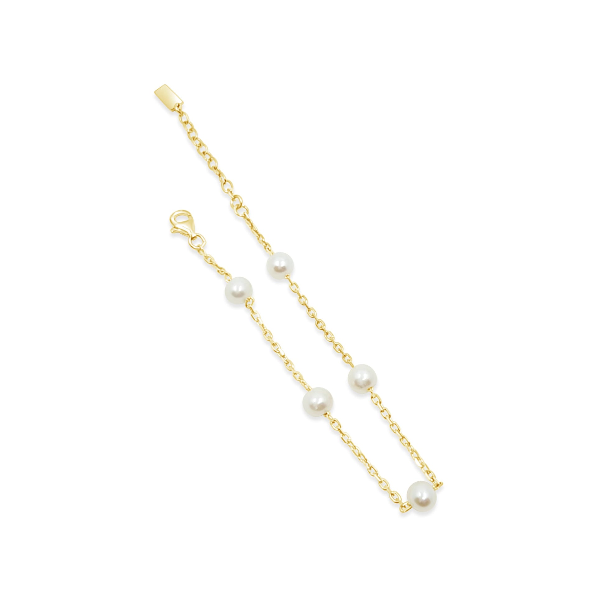 Freshwater Pearl Orbit Bracelet-Gold