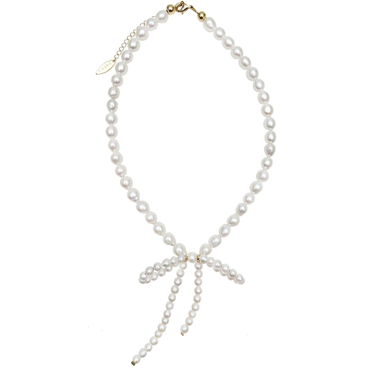 Freshwater Pearls Butterfly Knot Statement Necklace