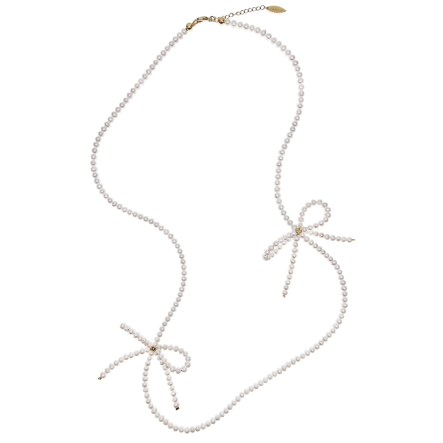 Freshwater Pearls Crafted Butterfly Knot Long Necklace