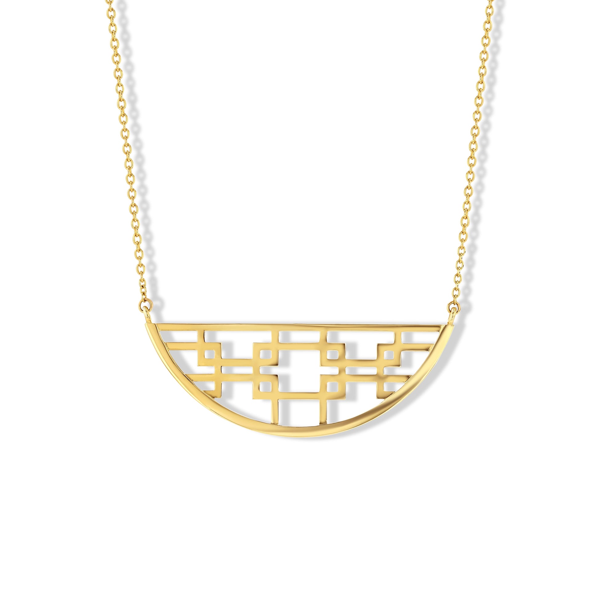 Gold Fretwork Necklace