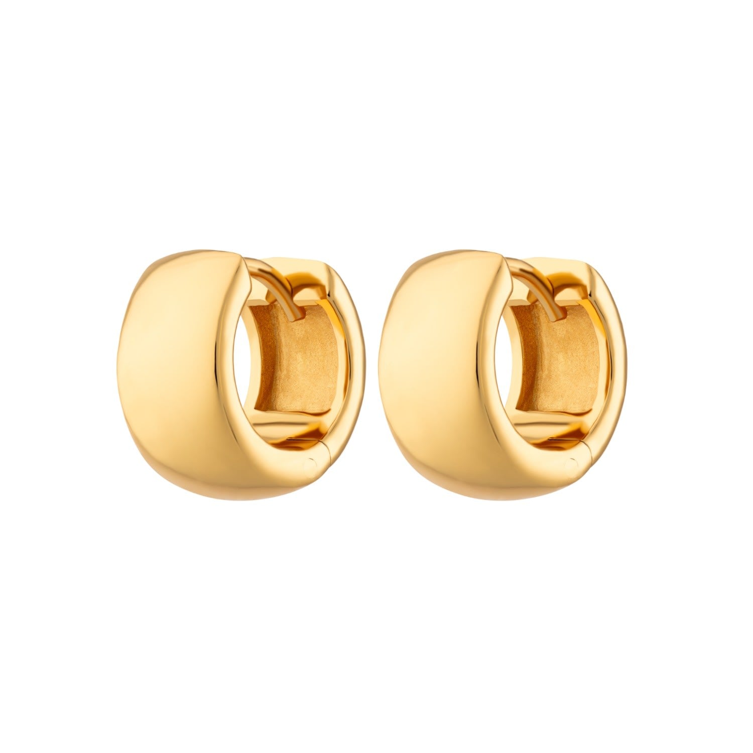 Gold Super Chunk Huggie Earrings